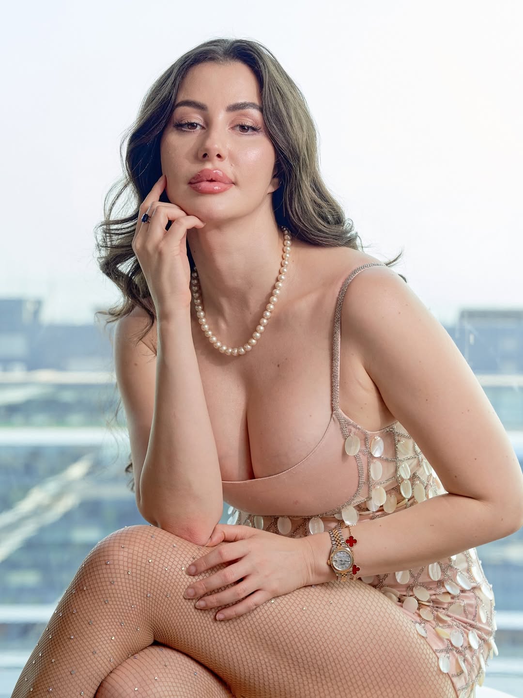 Giorgia Andriani's Stunning Blush Glam Fashion Look Goes Viral