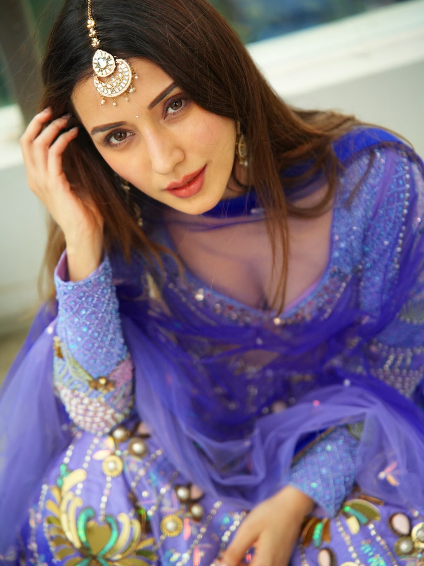 Heli Daruwala showcases a breathtaking ensemble that beautifully blends heritage techniques with contemporary high fashion flair.