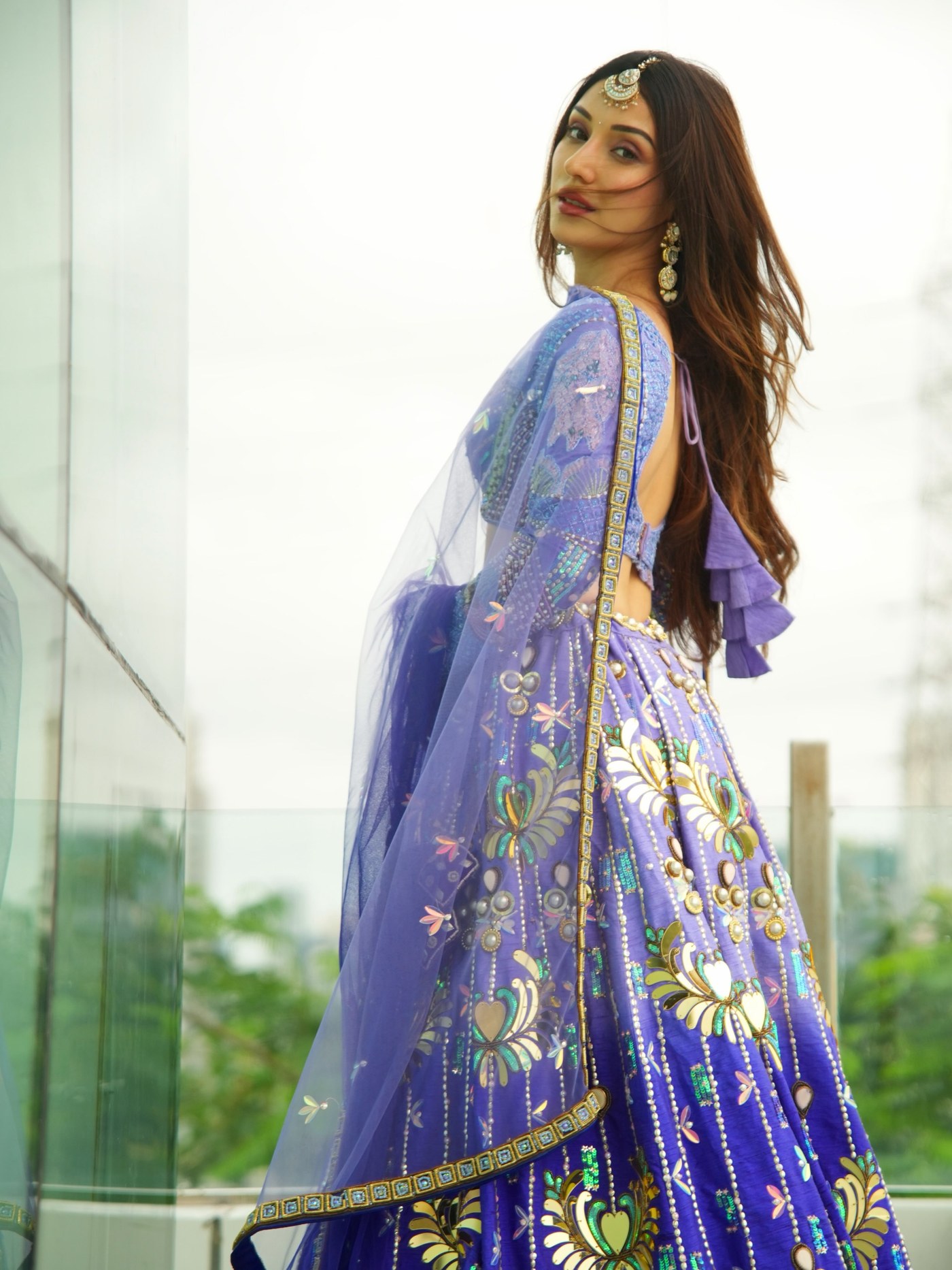 Heli Daruwala Redefines Indian Couture with Regal Purple Elegance