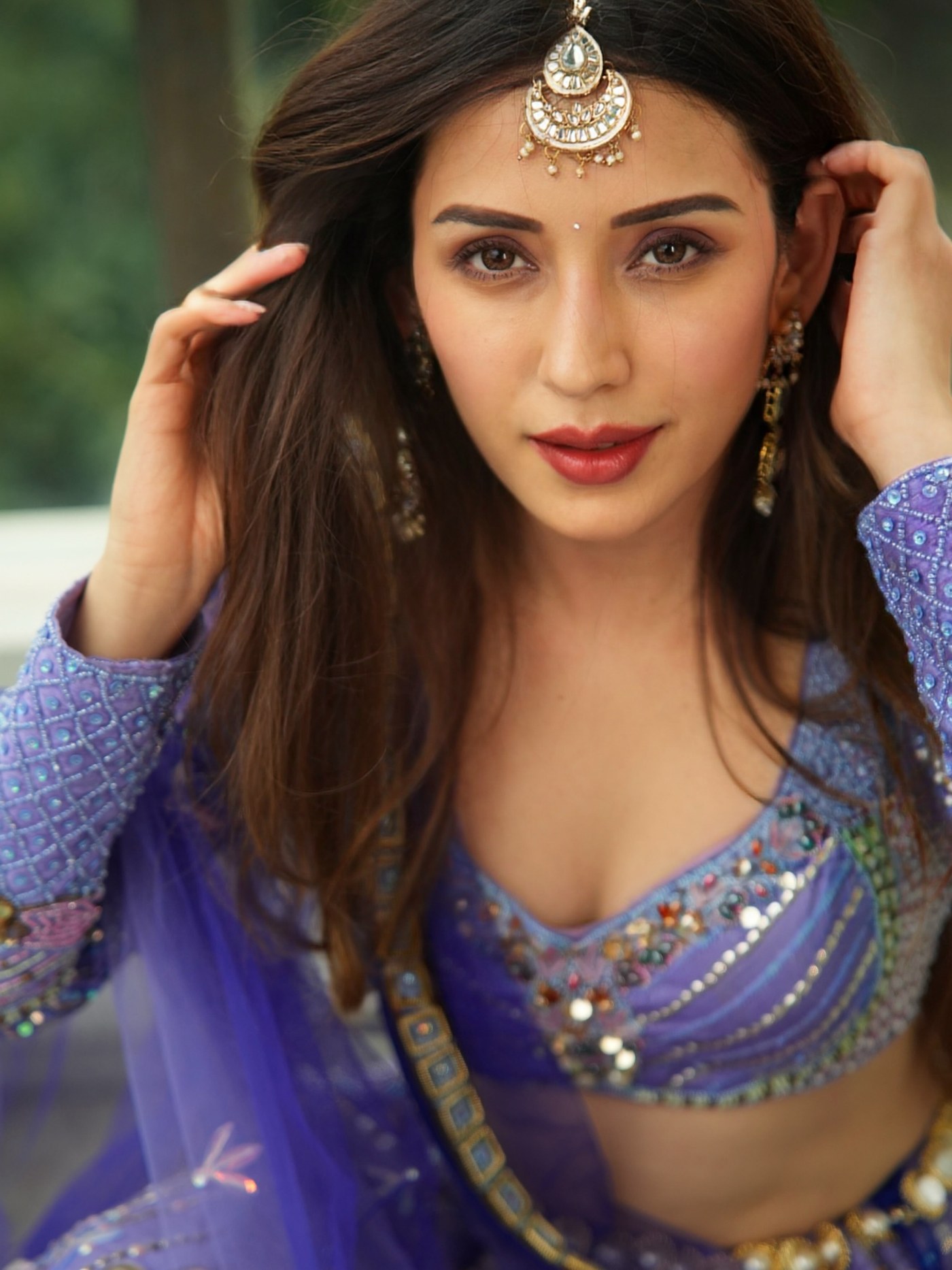 Heli Daruwala Redefines Indian Couture with Regal Purple Elegance