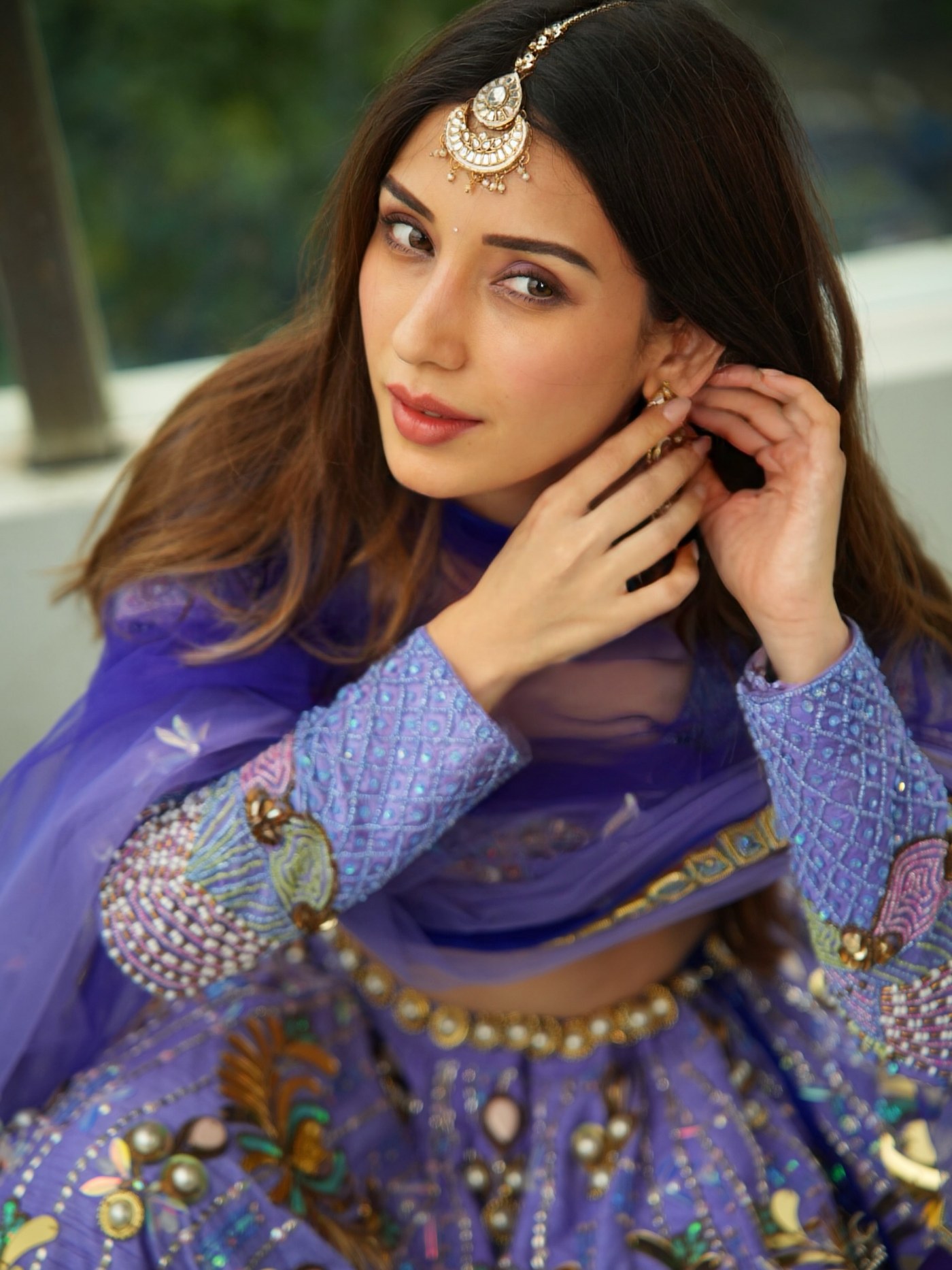 Heli Daruwala Redefines Indian Couture with Regal Purple Elegance