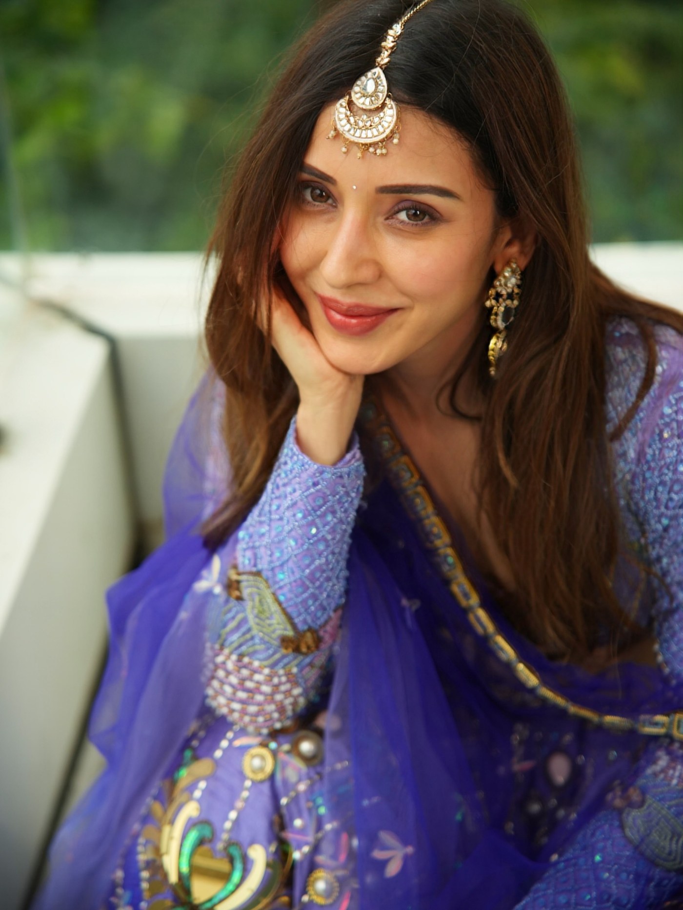 Heli Daruwala Redefines Indian Couture with Regal Purple Elegance
