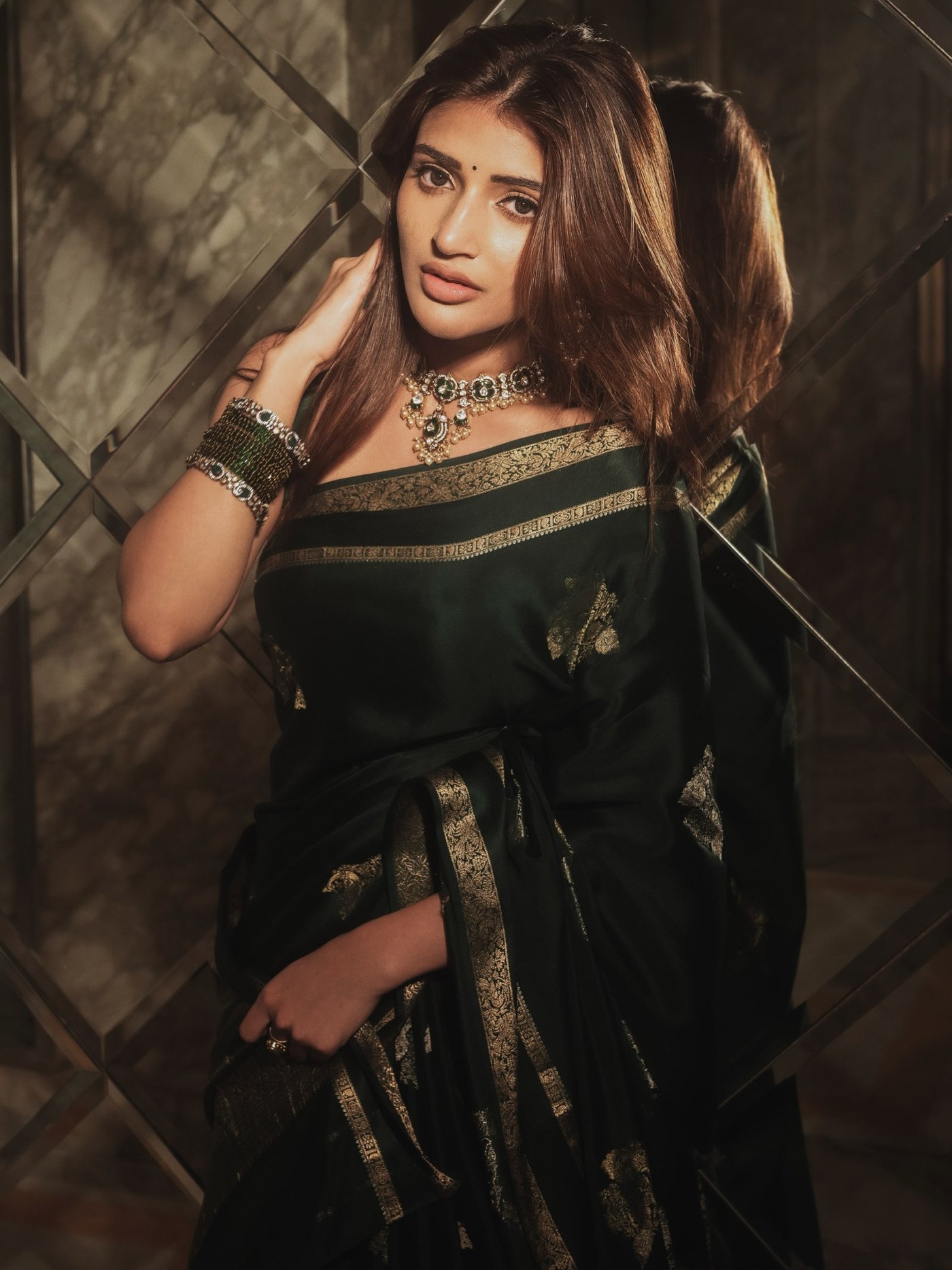 Sreeleela's Green Saree Glow: Effortlessly Elegant Indian Fashion