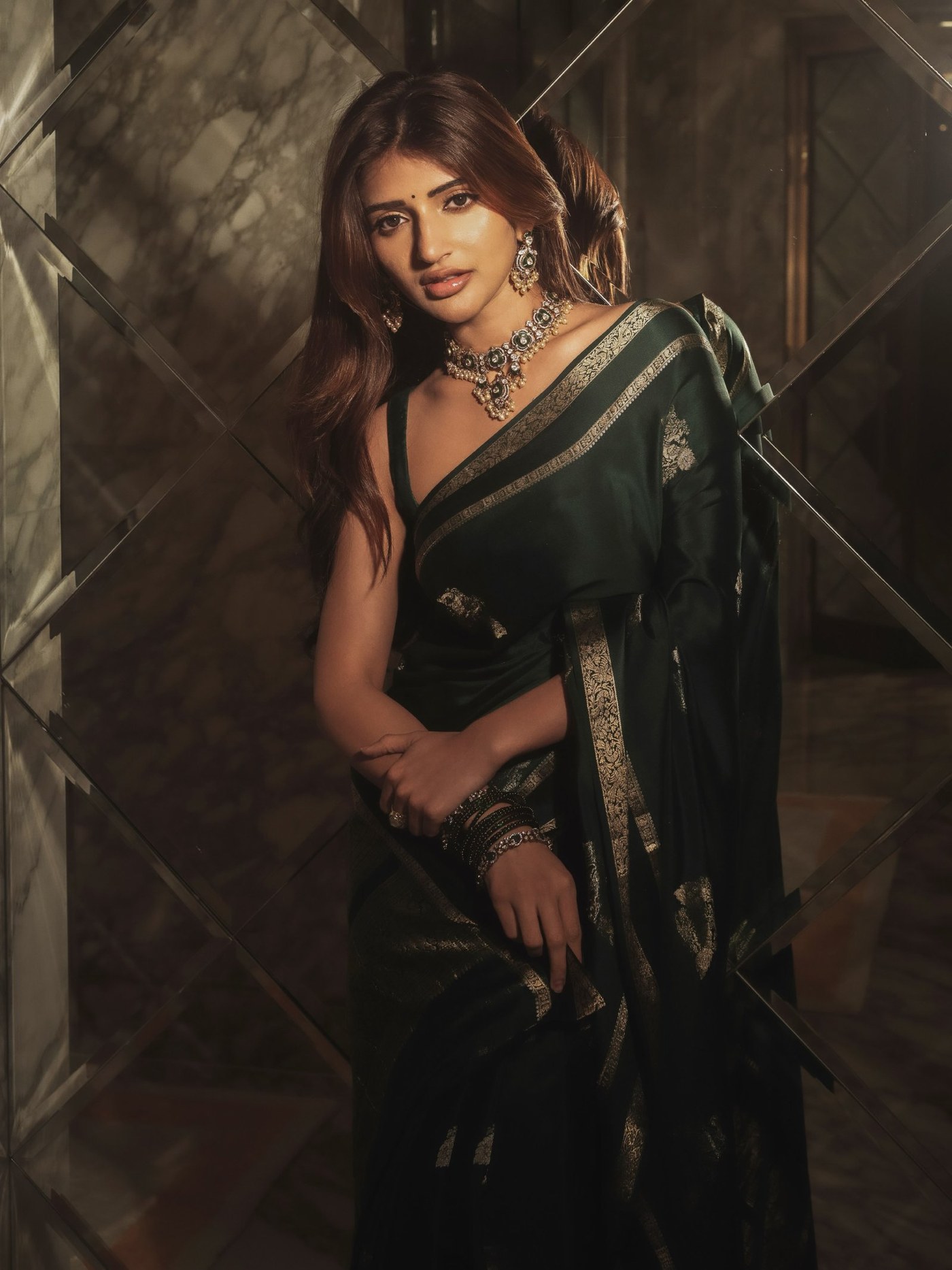 Sreeleela's Green Saree Glow: Effortlessly Elegant Indian Fashion