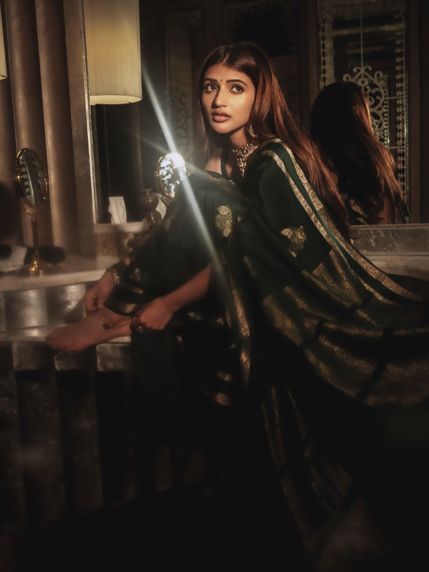 Sreeleela's Green Saree Glow: Effortlessly Elegant Indian Fashion