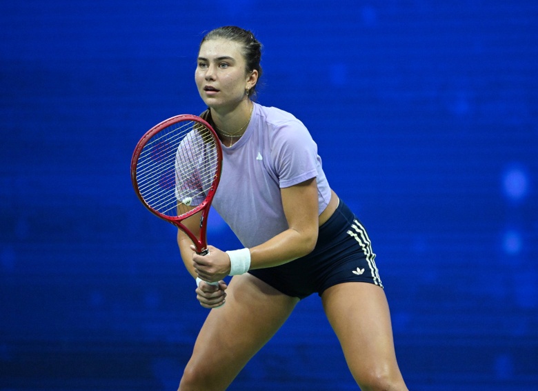 Iva Jovic on Court: Capturing Focus and Power at the US Open
