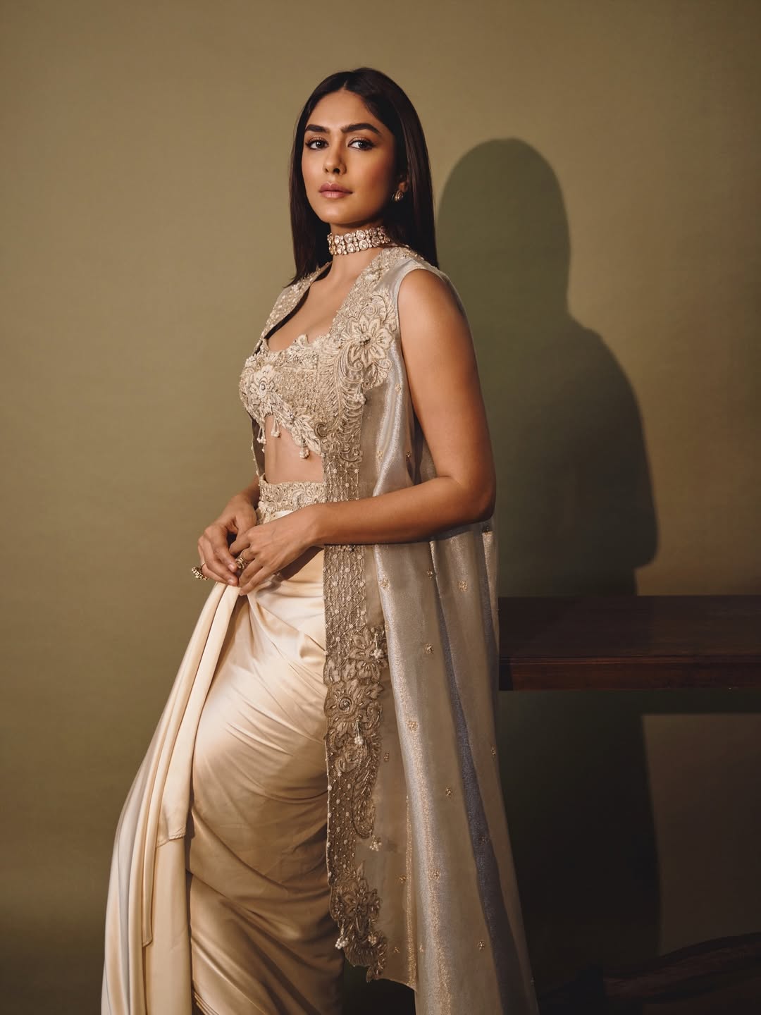 Mrunal Thakur's Ivory Glow: How One Look Defined Regal Indian Elegance