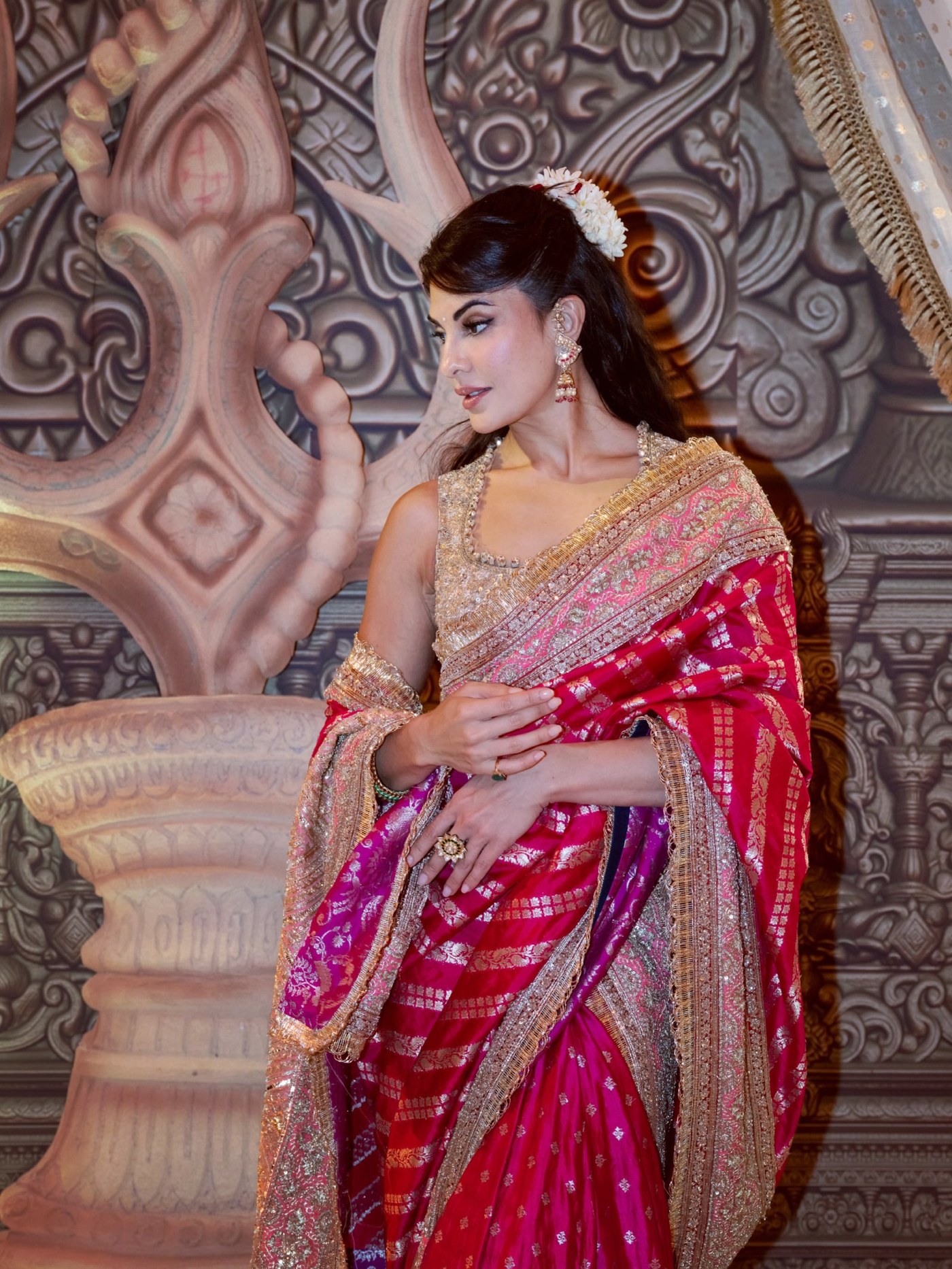 Fuchsia Saree Showcases Intricate Craftsmanship and Colour Depth