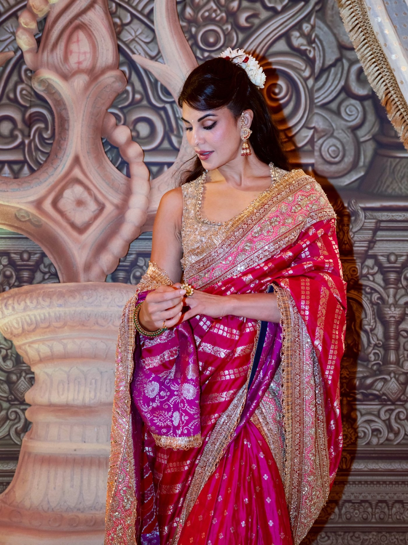 Fuchsia Saree Showcases Intricate Craftsmanship and Colour Depth