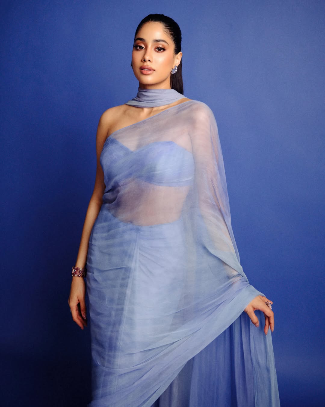 Janhvi Kapoor Shines in Ethereal Blue Studio Portraits