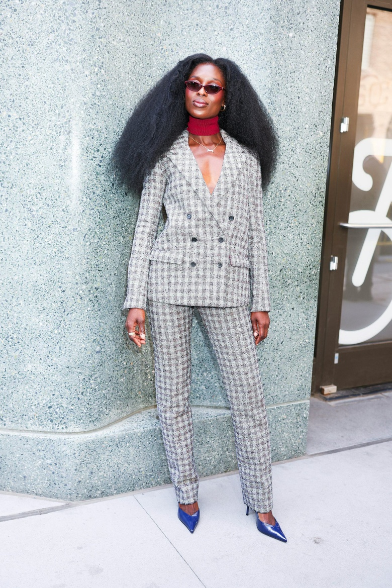 Jodie Turner Smith is spotted making a stylish entrance during an event in New York City.