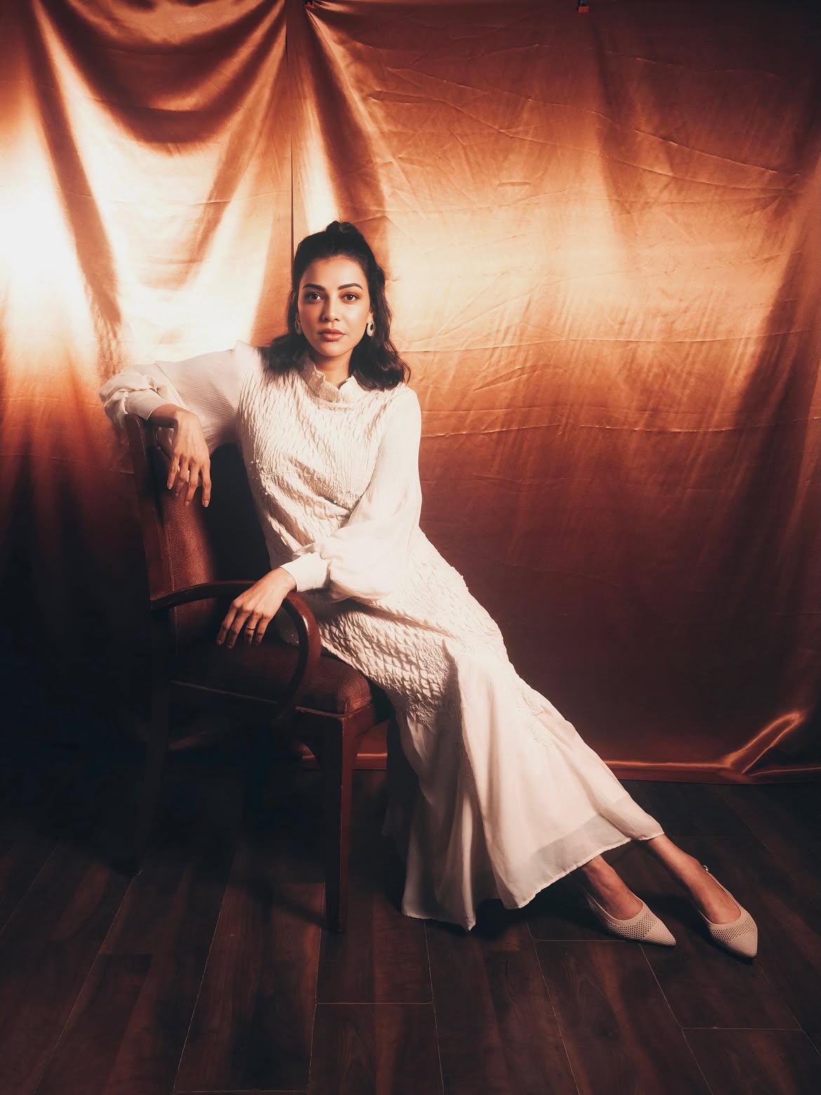 Kajal Aggarwal Redefines Modern Elegance in a Stunning White Ensemble