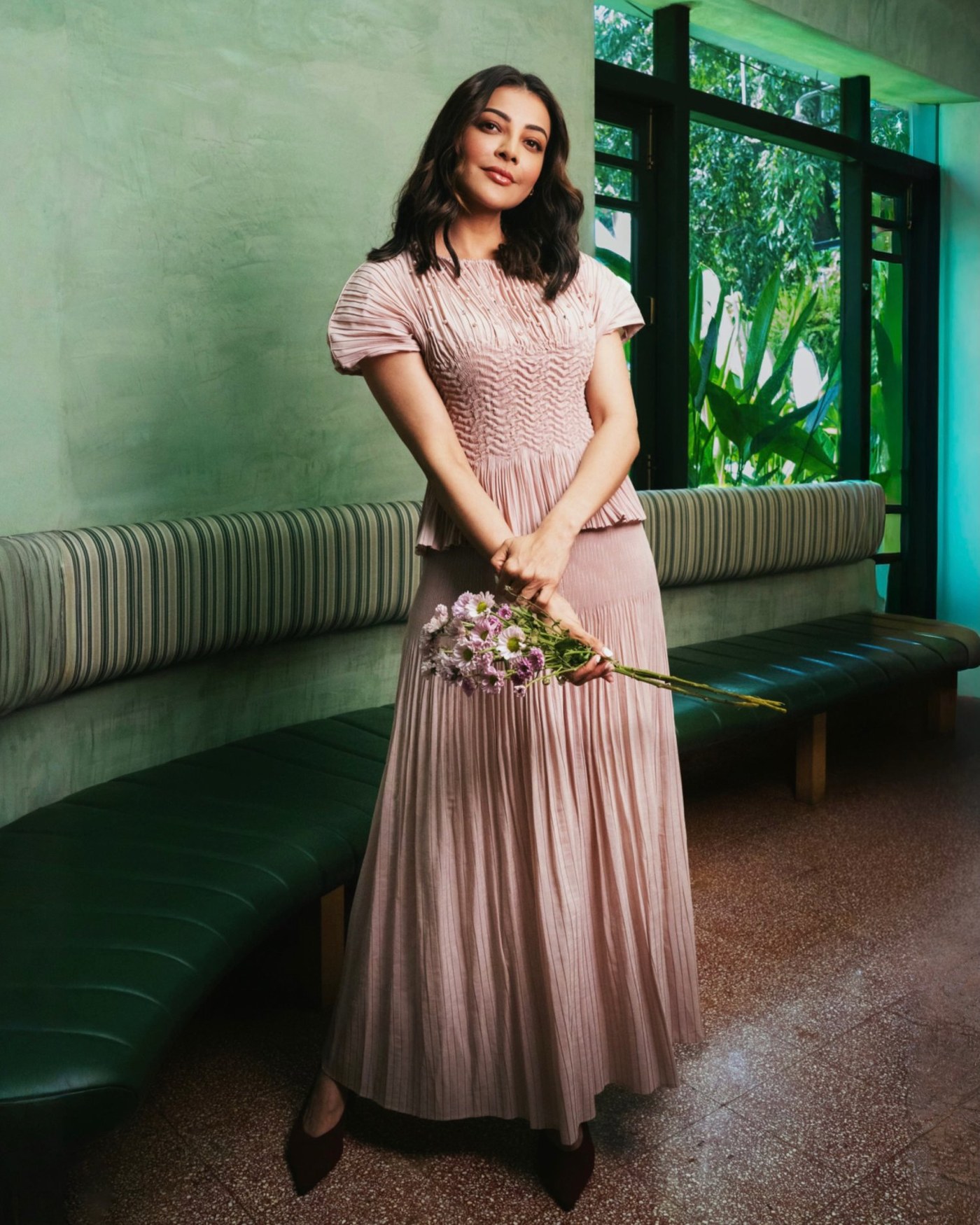 Kajal Aggarwal’s Blush Pink Dream: Effortless Glamour in Every Shade
