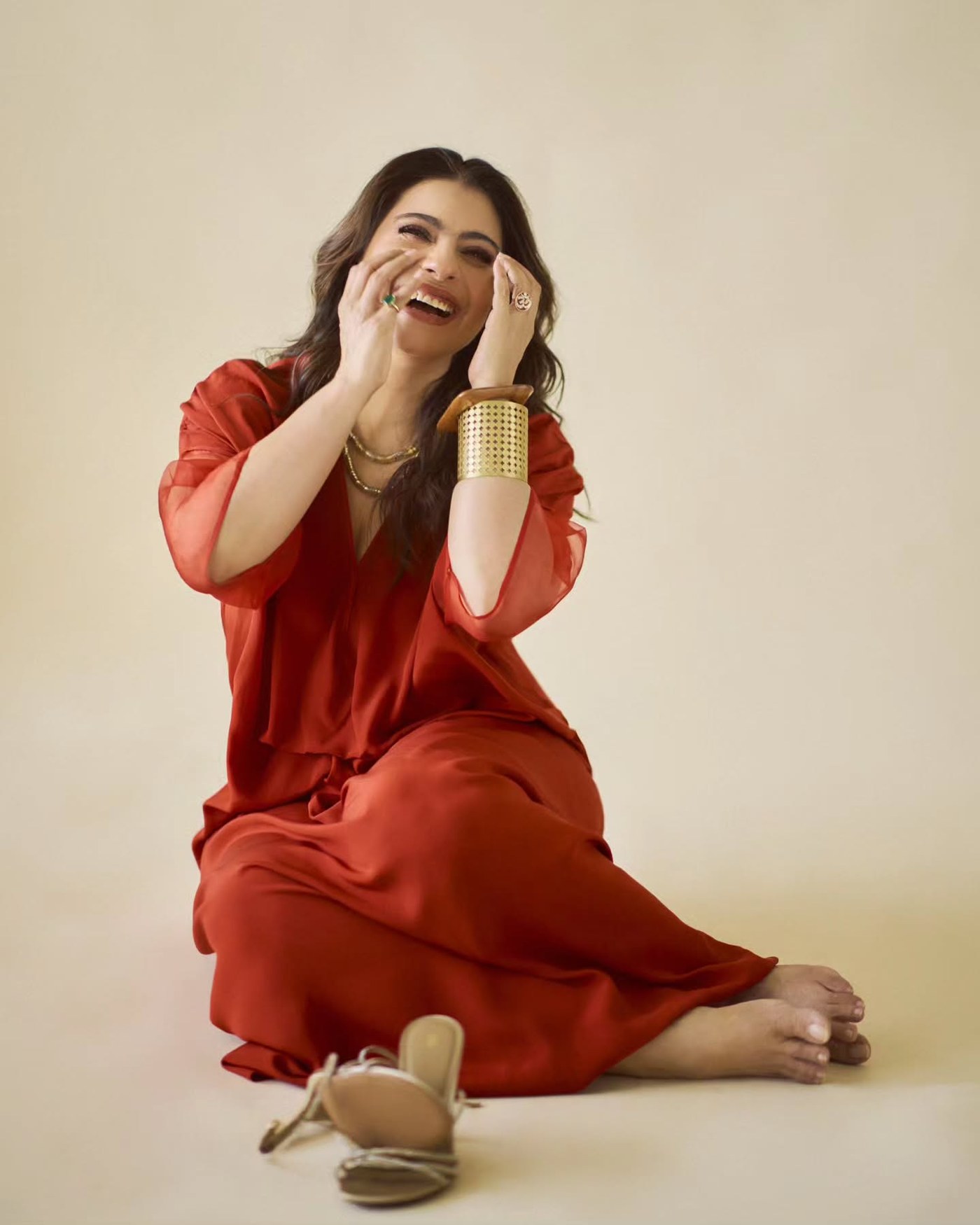 Kajol's Effortless Elegance in Red: Capturing Monsoon Magic on Instagram