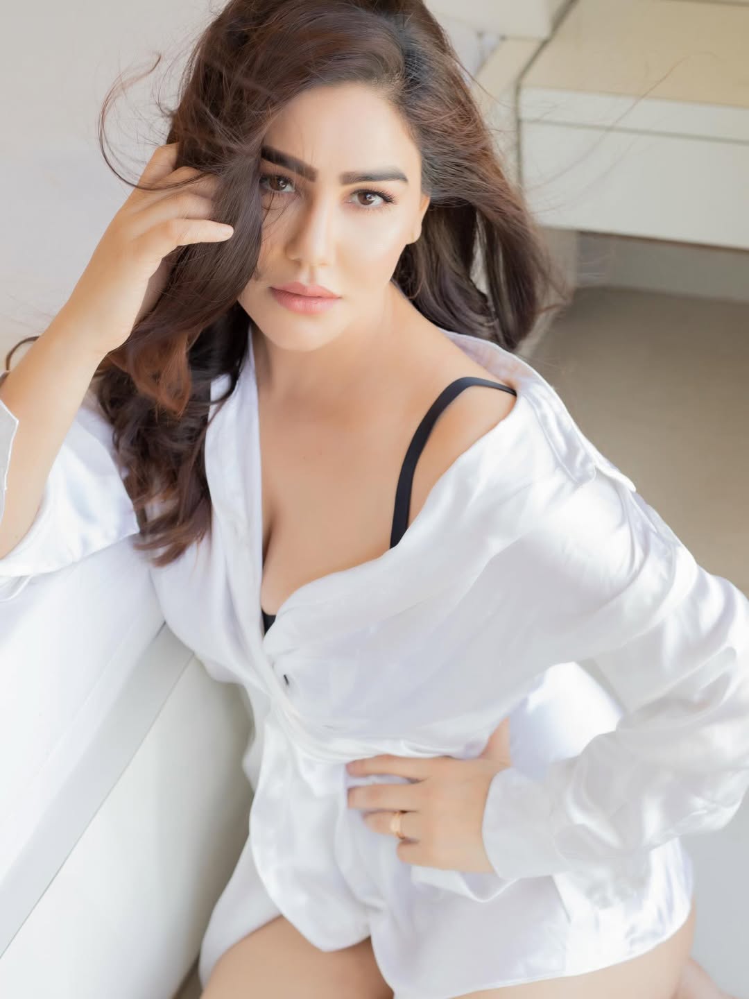 Kangana Sharma Summer Vibes White Shirt Photos That Wow Fans