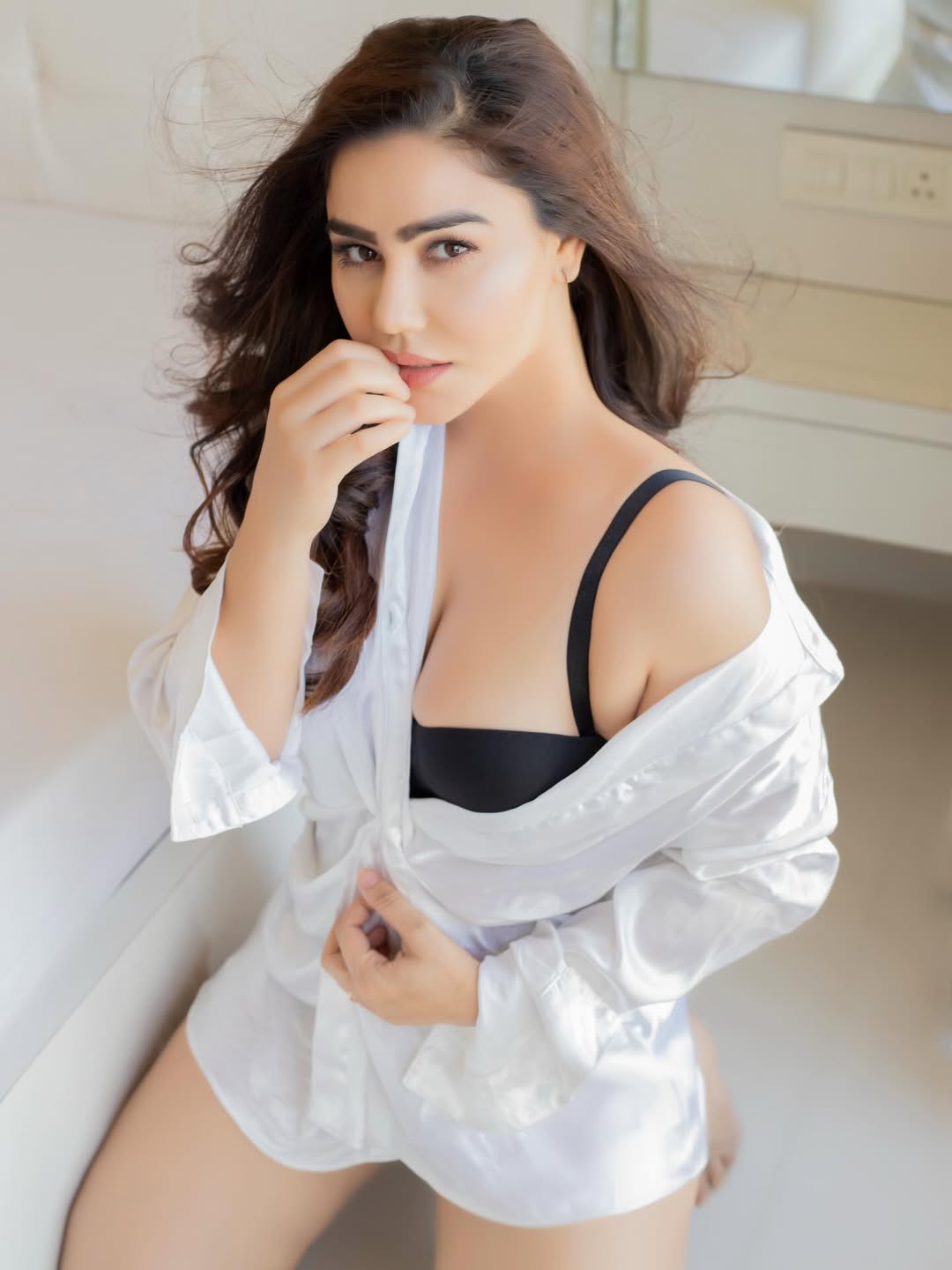 Kangana Sharma Summer Vibes White Shirt Photos That Wow Fans