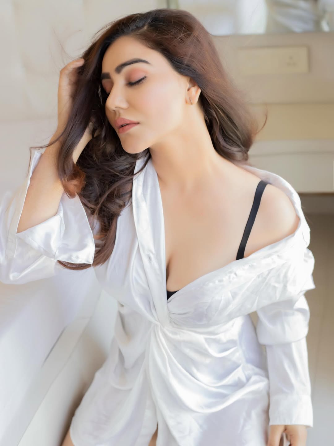 Kangana Sharma Summer Vibes White Shirt Photos That Wow Fans