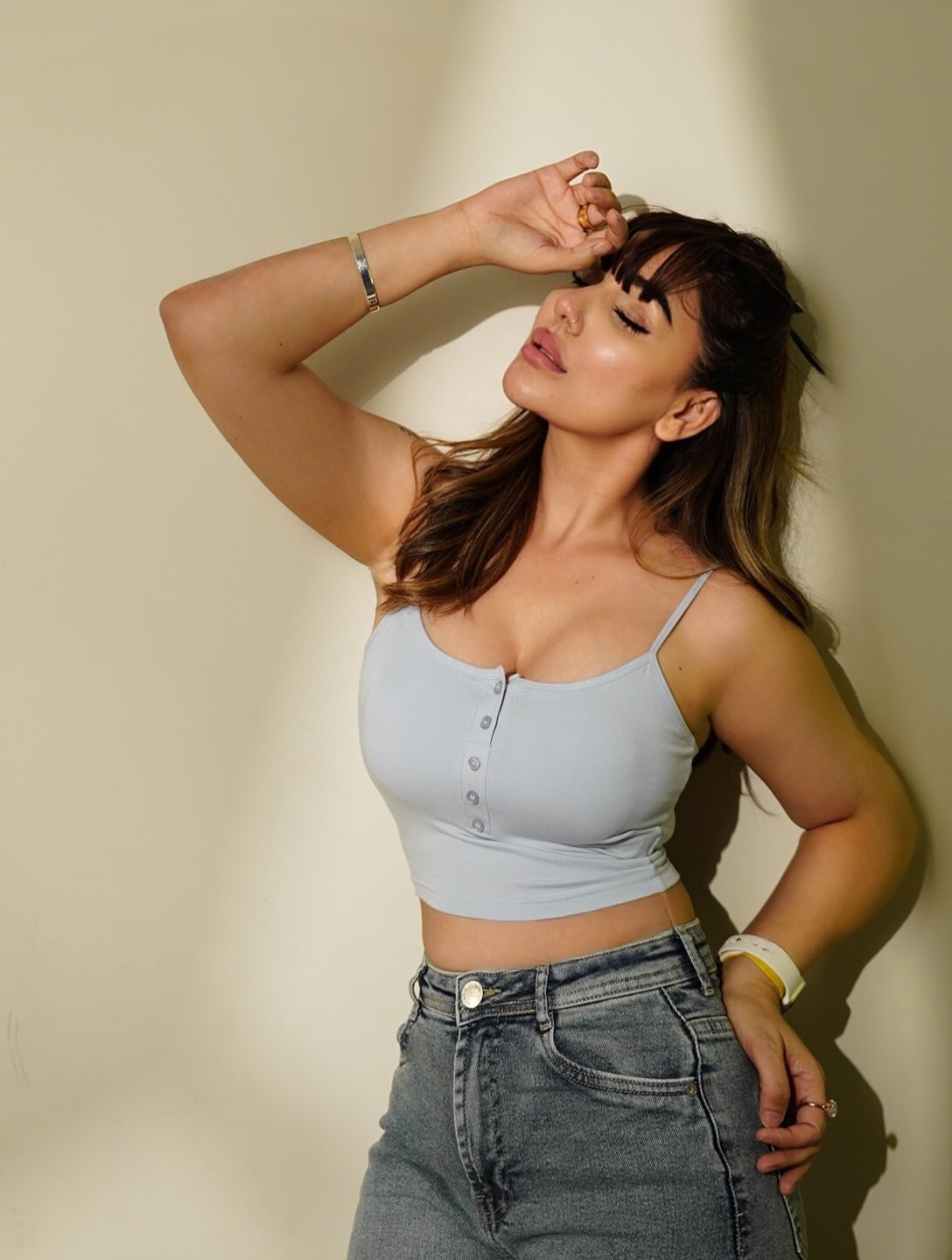 Pale Blue and Denim: Kangna Sharma’s Casual Style Review