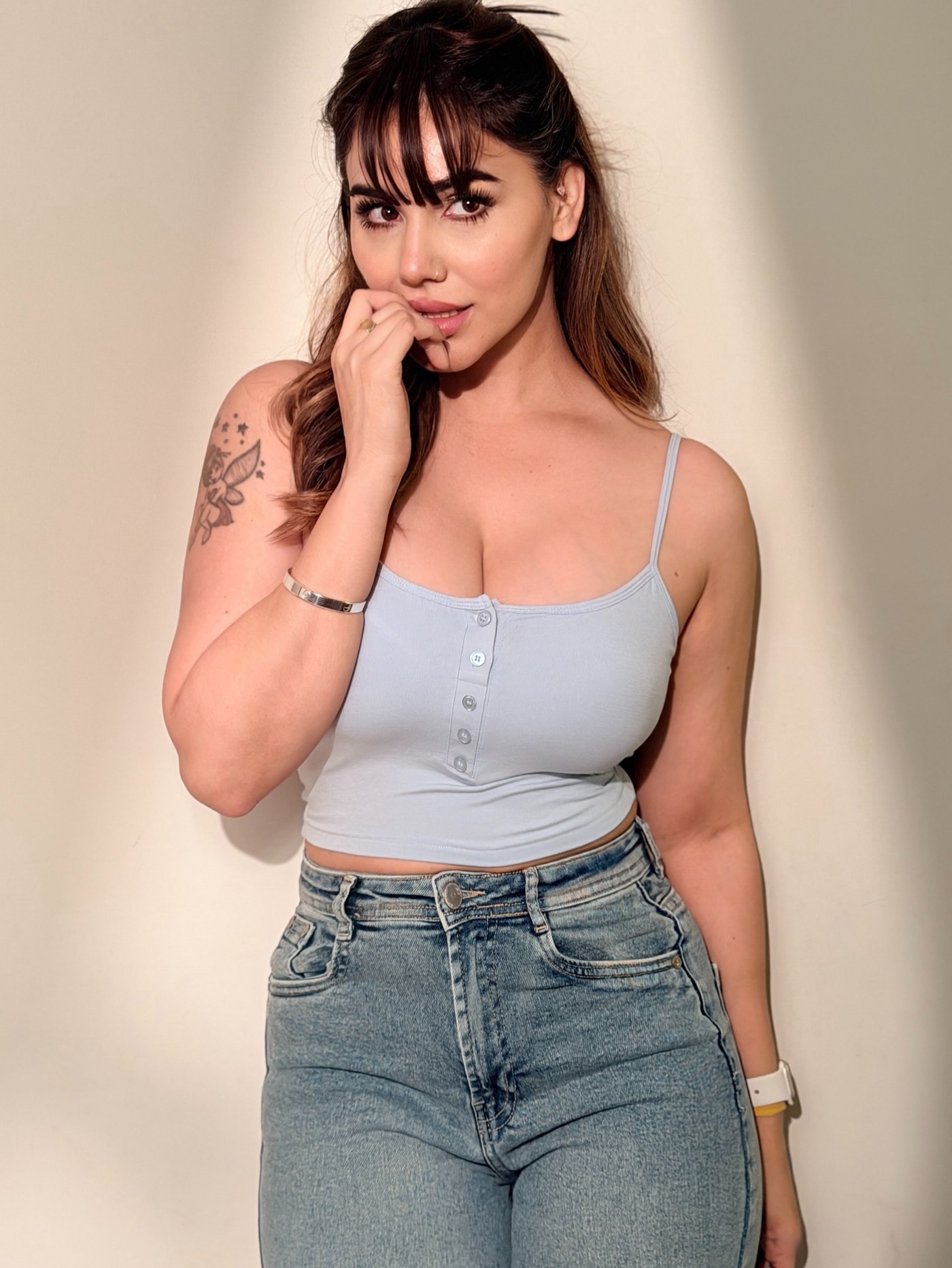 Pale Blue and Denim: Kangna Sharma’s Casual Style Review