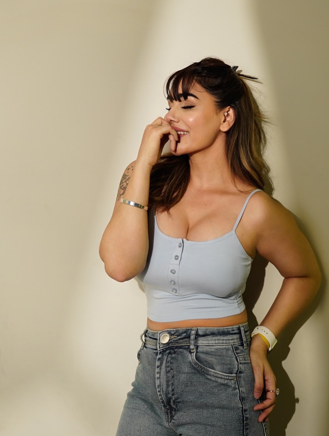 Pale Blue and Denim: Kangna Sharma’s Casual Style Review