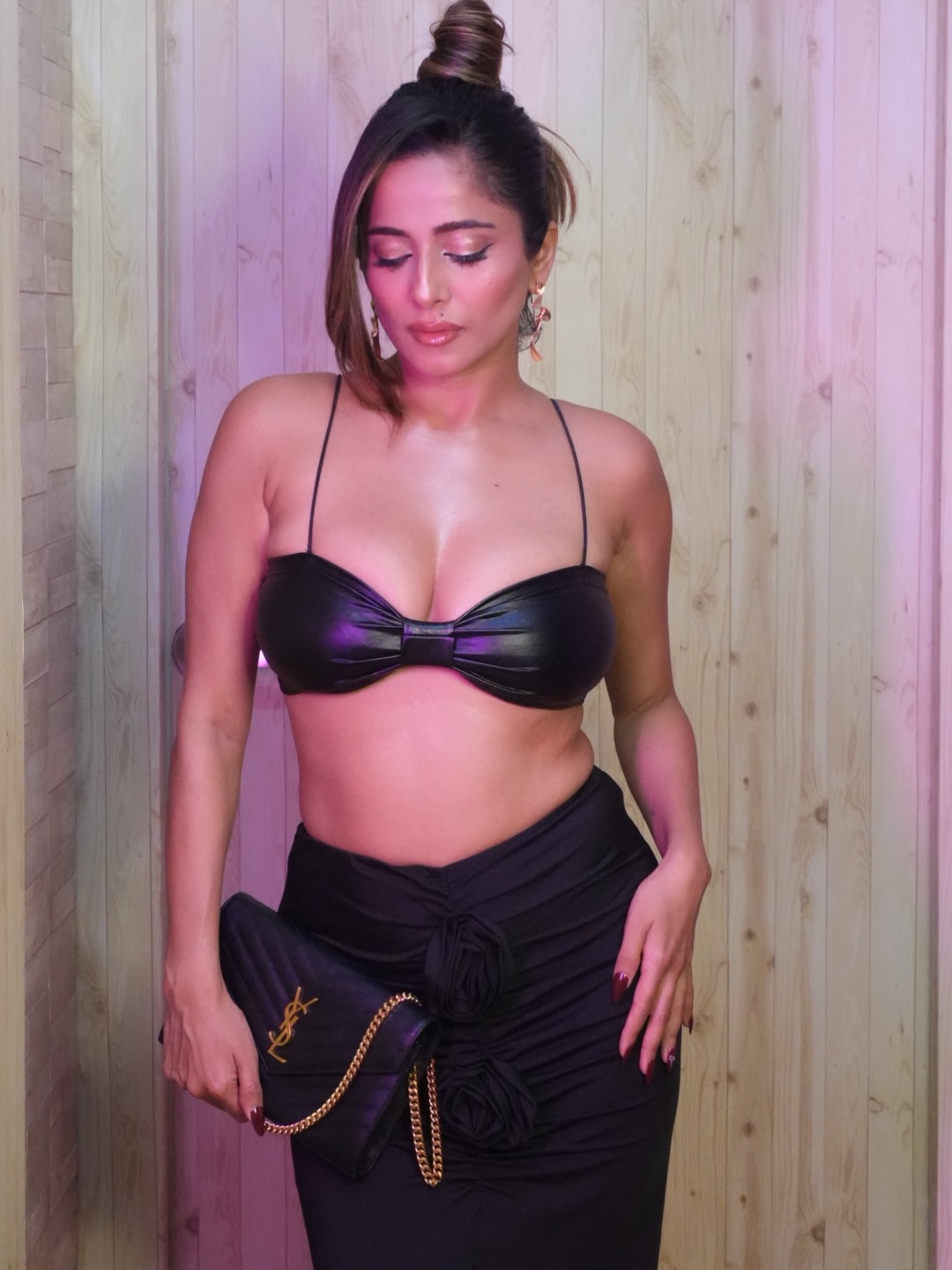 Kate Sharma Owns the Red Carpet: Black Leather Glamour Goals!