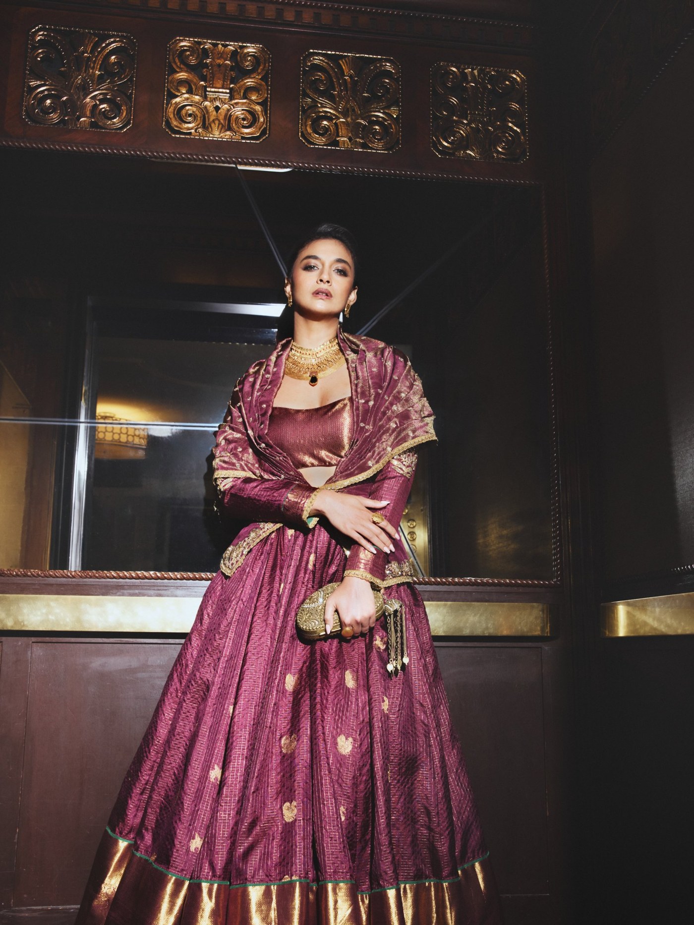 Keerthy Suresh Honors Heritage in Regal Kanchipuram Silk Ensemble
