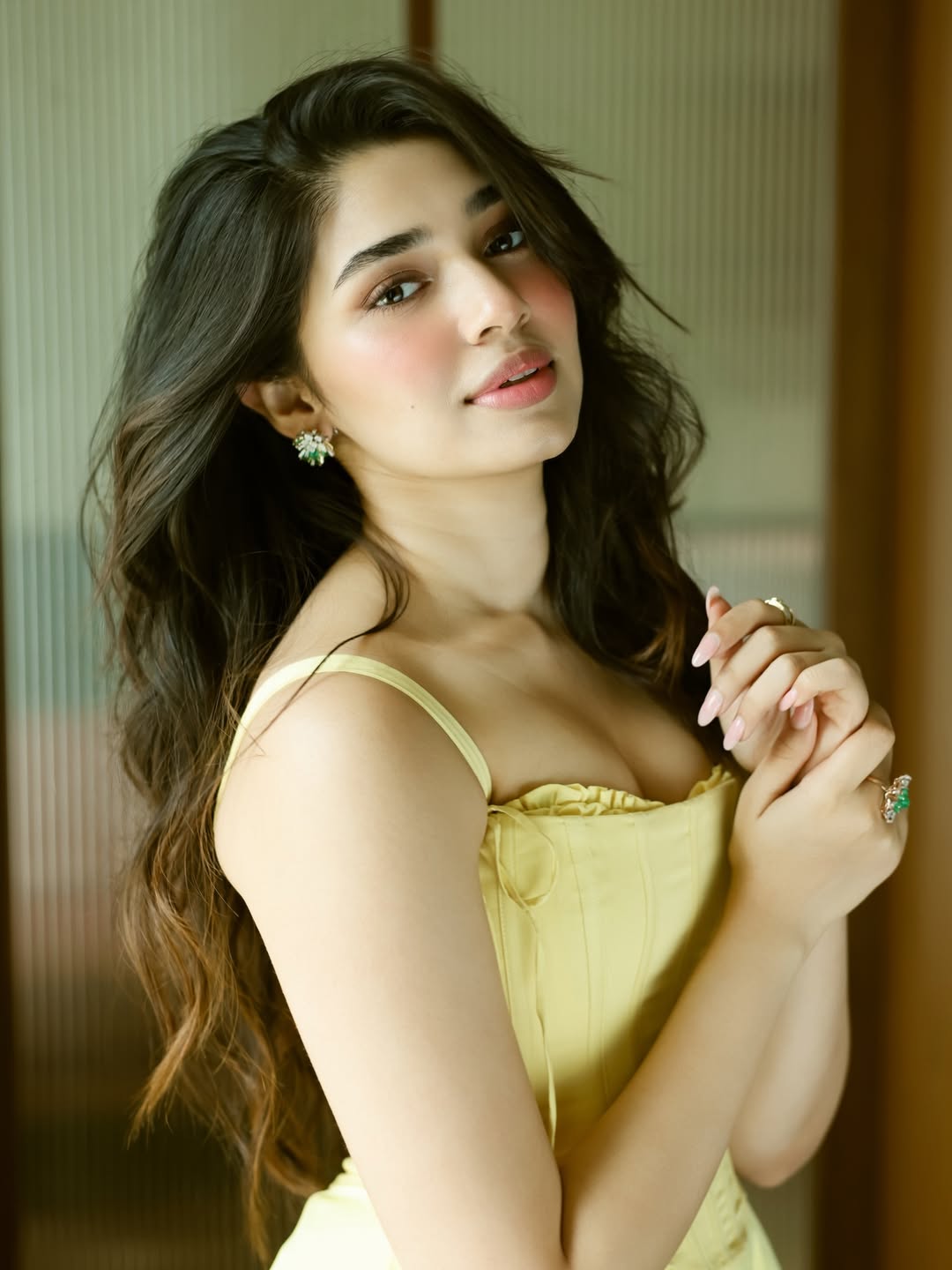 Krithi Shetty's Stunning Pink & Gold Glamour