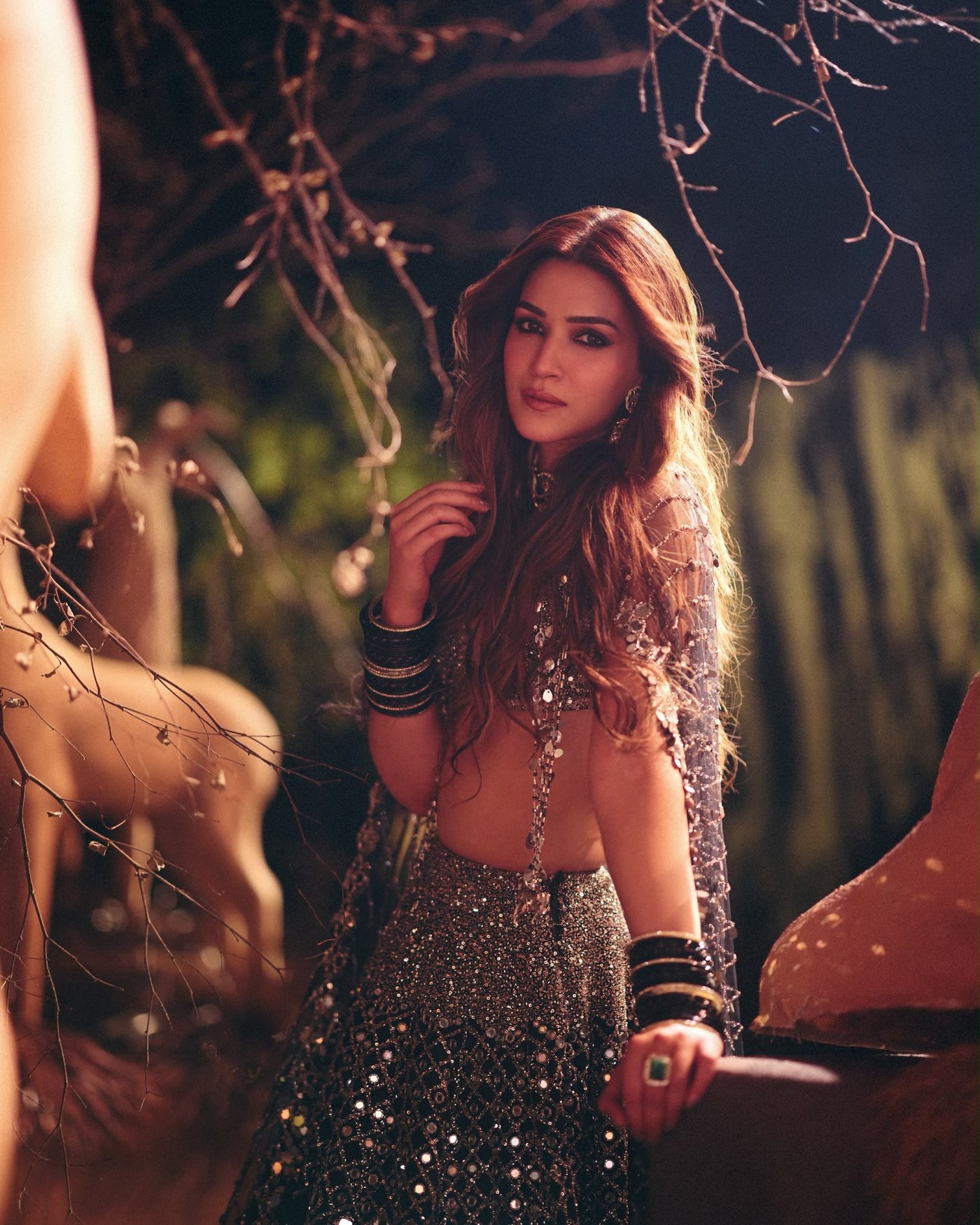 Silver Mirror-Work Lehenga Brings Futuristic Twist to Festive Fashion