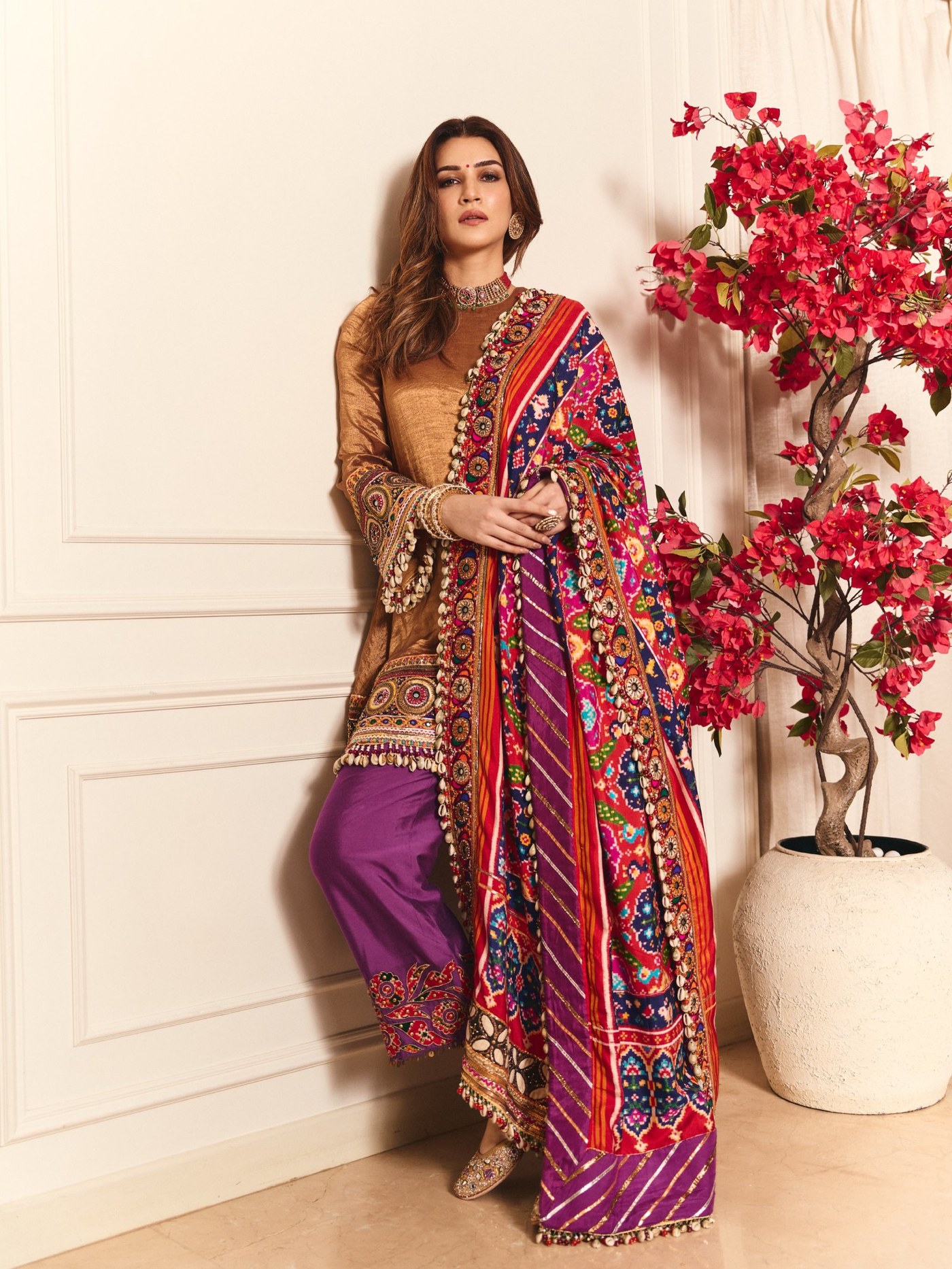 Kriti Sanon's Rich Textile Play for Festive Occasions