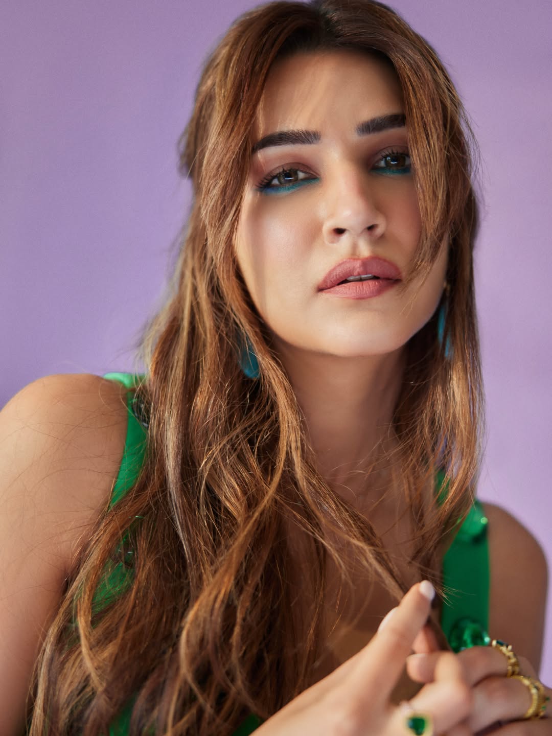Kriti Sanon's Vibrant Green & Purple Aesthetic