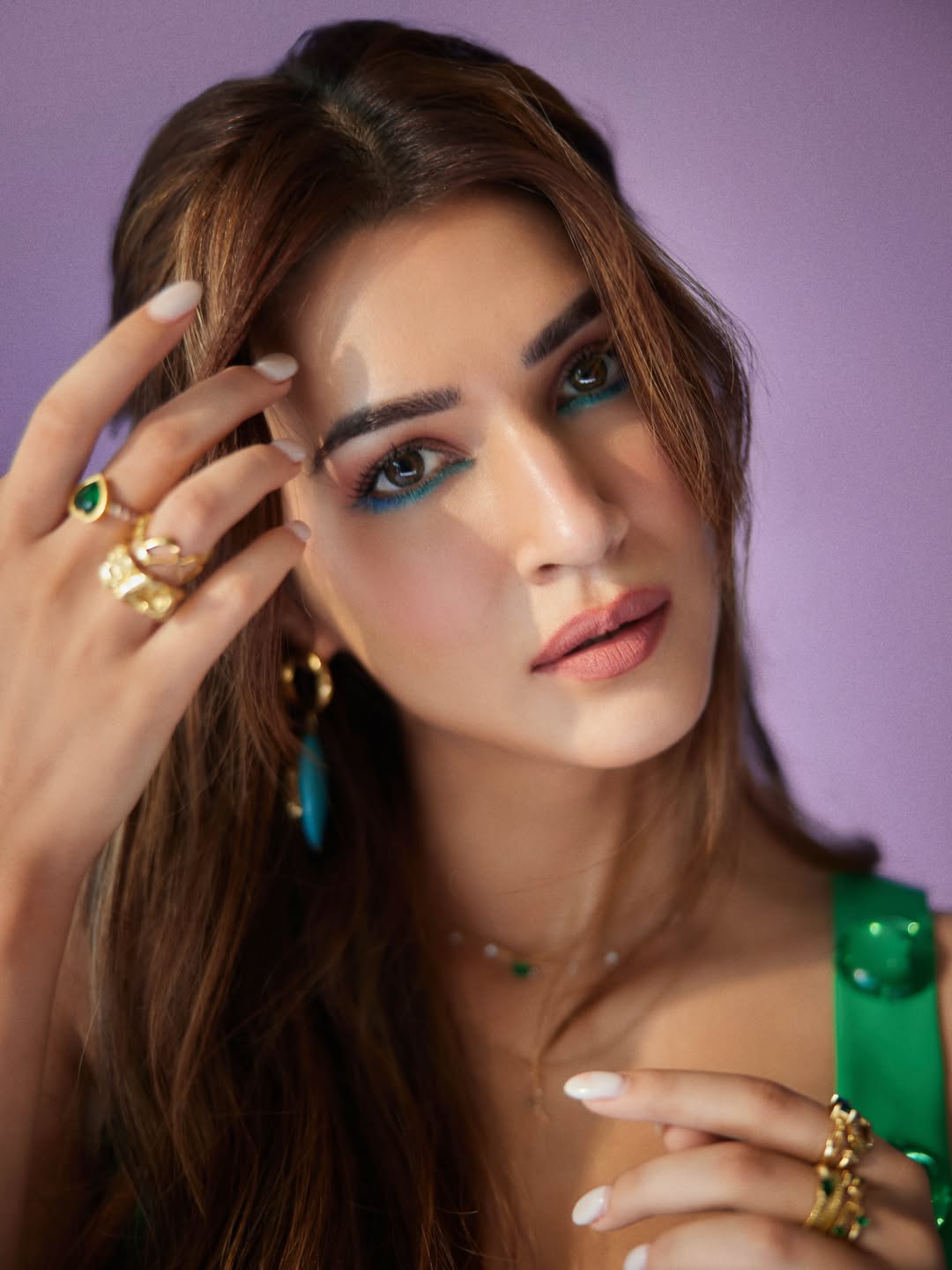 Kriti Sanon's Vibrant Green & Purple Aesthetic