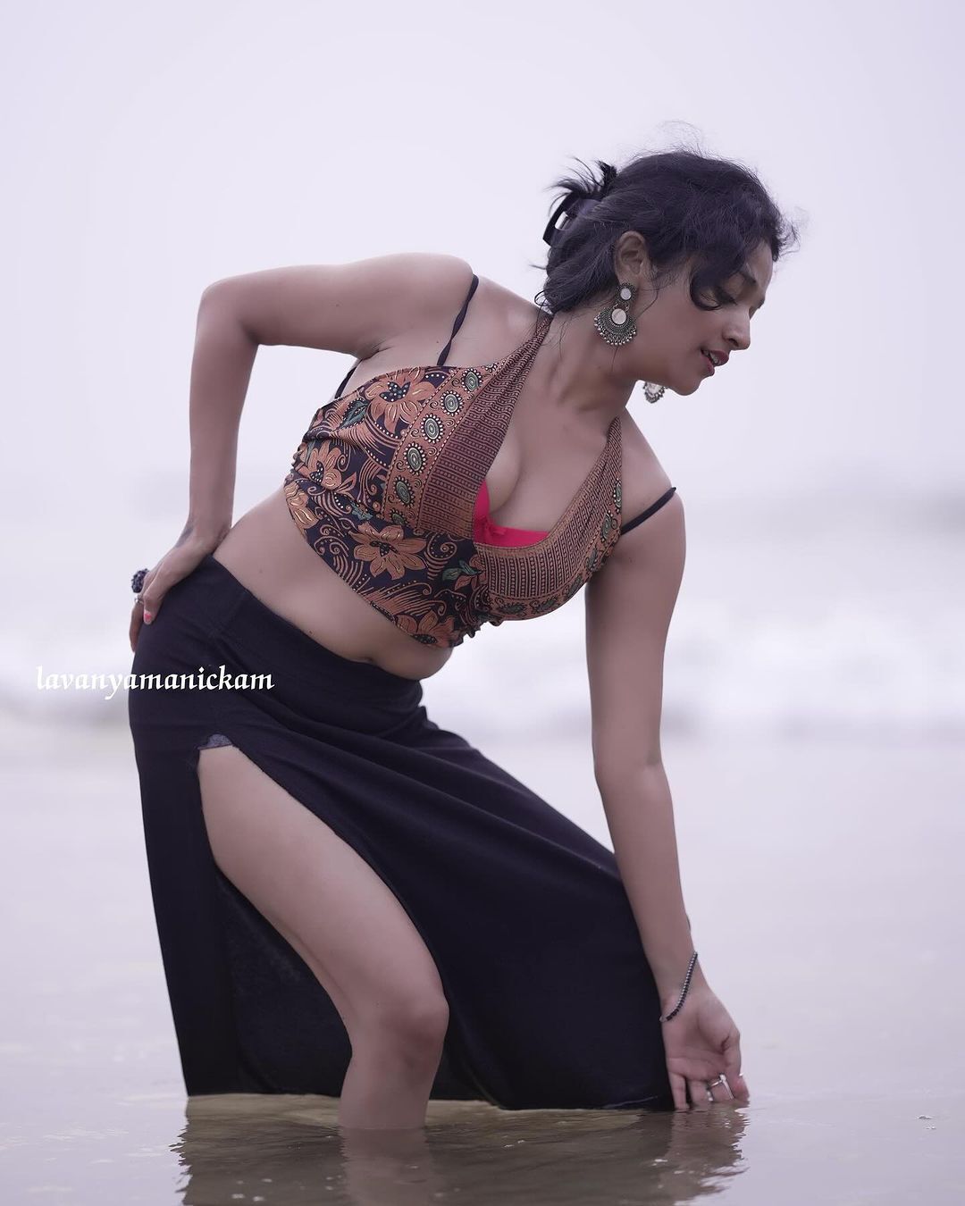 Lavanya Manickam: Red, Green & Gold Glamour