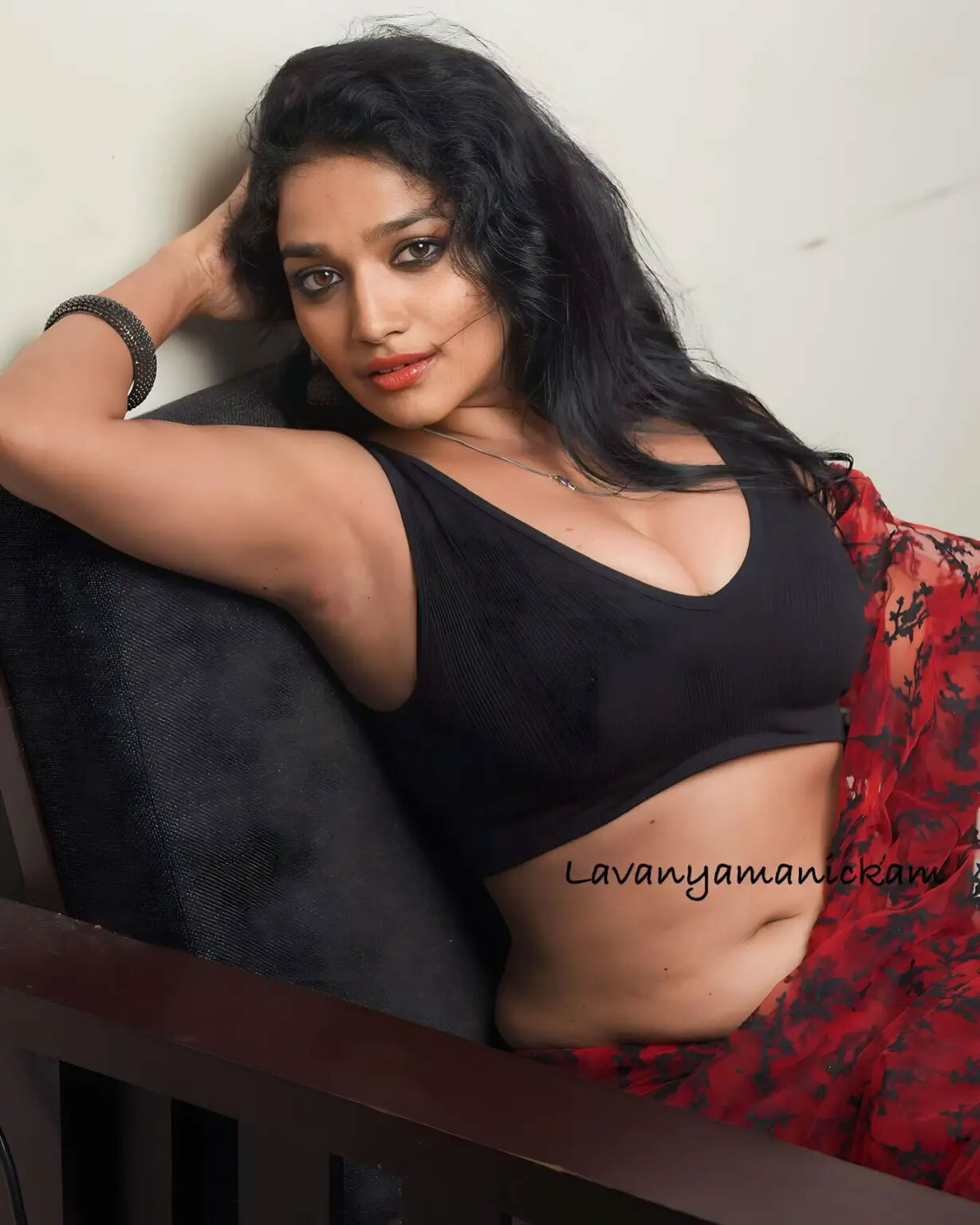 Lavanya Manickam: Red, Green & Gold Glamour