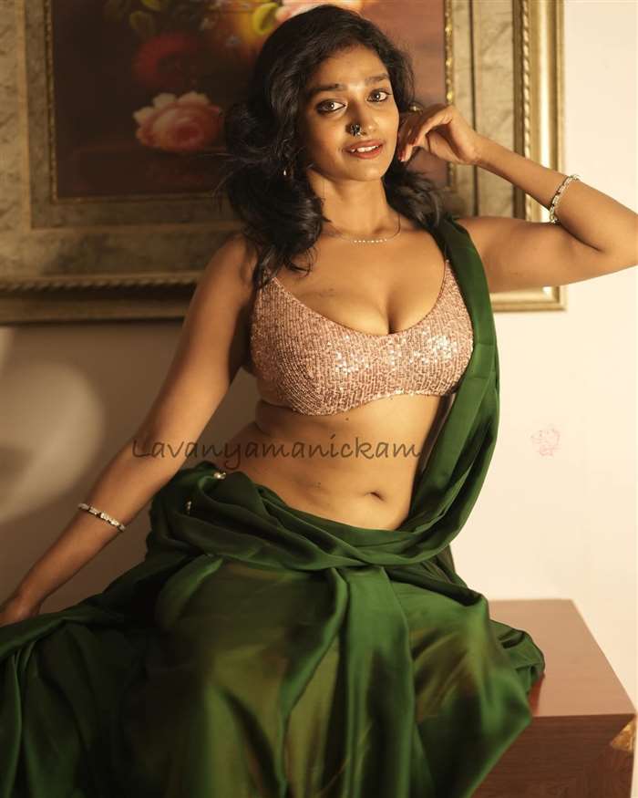 Lavanya Manickam: Red, Green & Gold Glamour
