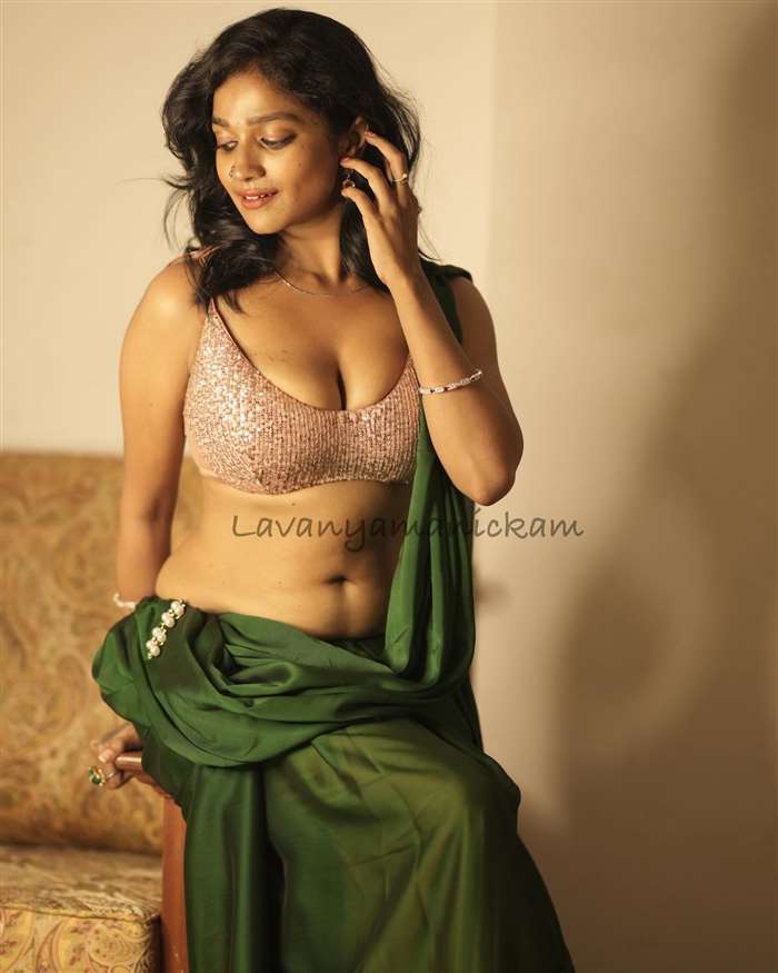 Lavanya Manickam: Red, Green & Gold Glamour