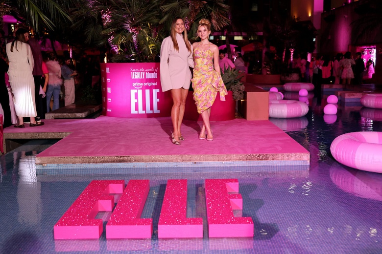 Lexi Minetree shines while attending a vibrant 'Elle' pool party in Sydney.