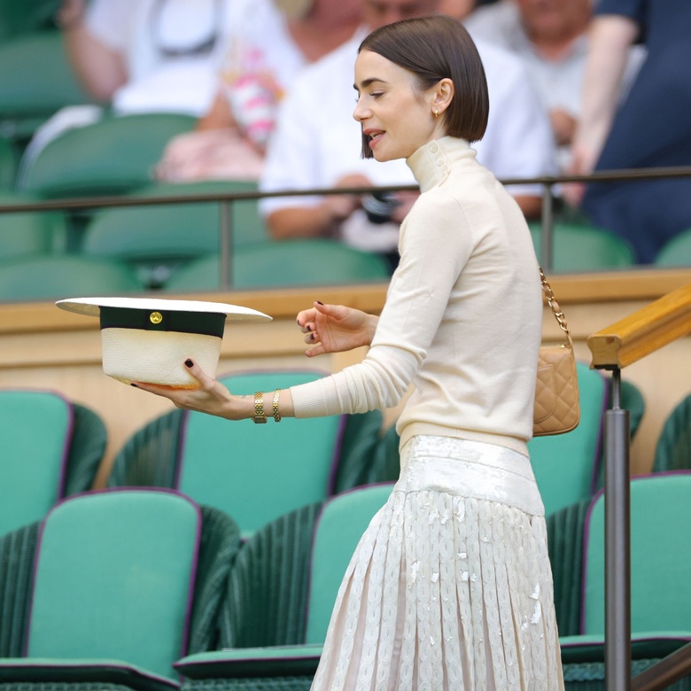 Lily Collins Captivates at Wimbledon and Parisian Fashion Events