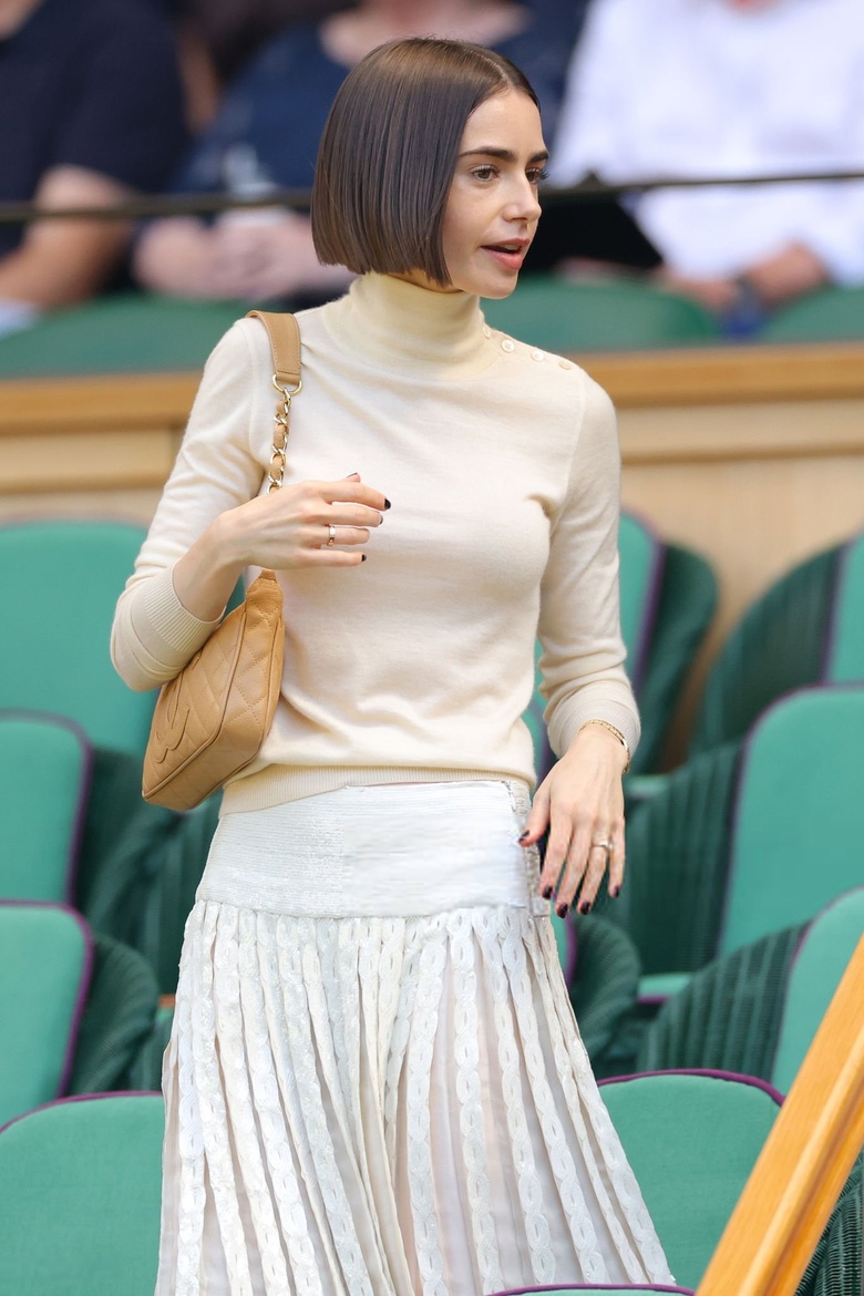 Lily Collins Captivates at Wimbledon and Parisian Fashion Events