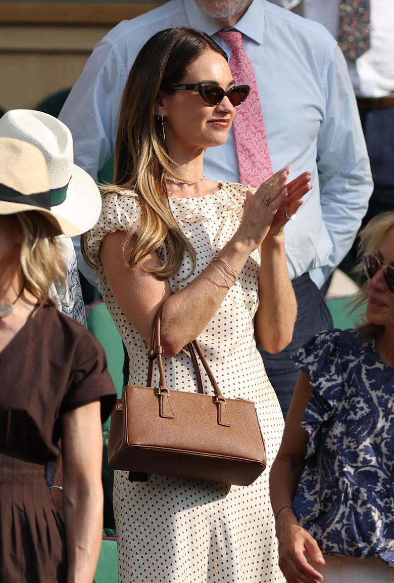 Lily James Attends Day Eleven of the 2026 Wimbledon Tennis Championships in London - Photos - 