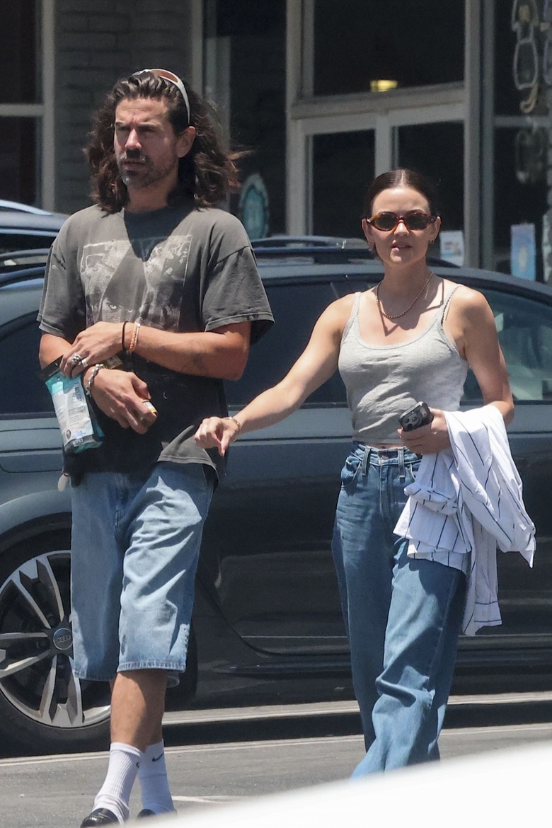 Lucy Hale enjoys a casual and comfortable lunch outing in Los Angeles.