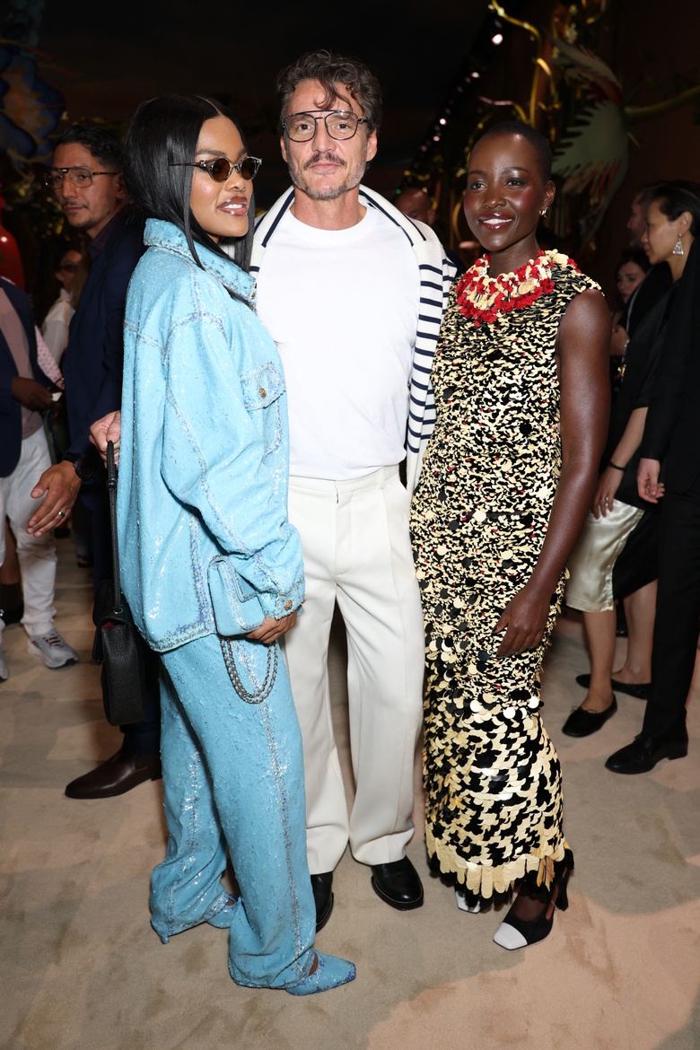 Lupita Nyong O radiates elegance while attending the Chanel Haute Couture Fall/Winter 2026-27 show in Paris.