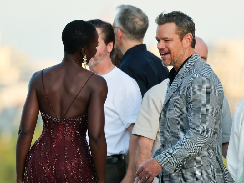Lupita Nyongo looks chic and elegant while attending an event for Christopher Nolan's film, 'The Odyssey' in Paris.