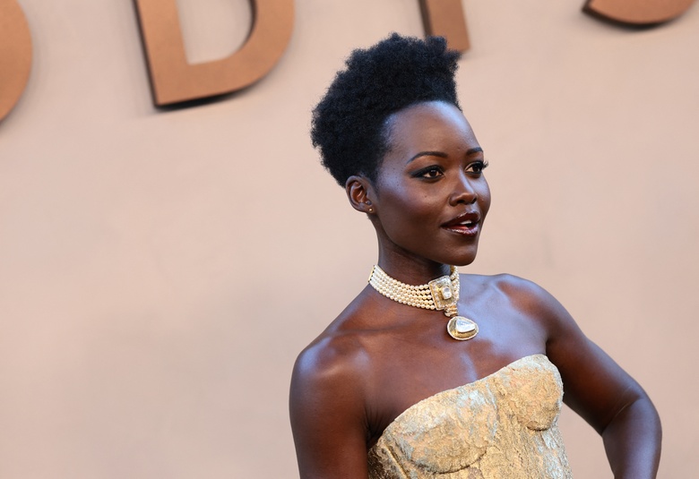 Lupita Nyong O shines gorgeously at The Odyssey New York Premiere event.