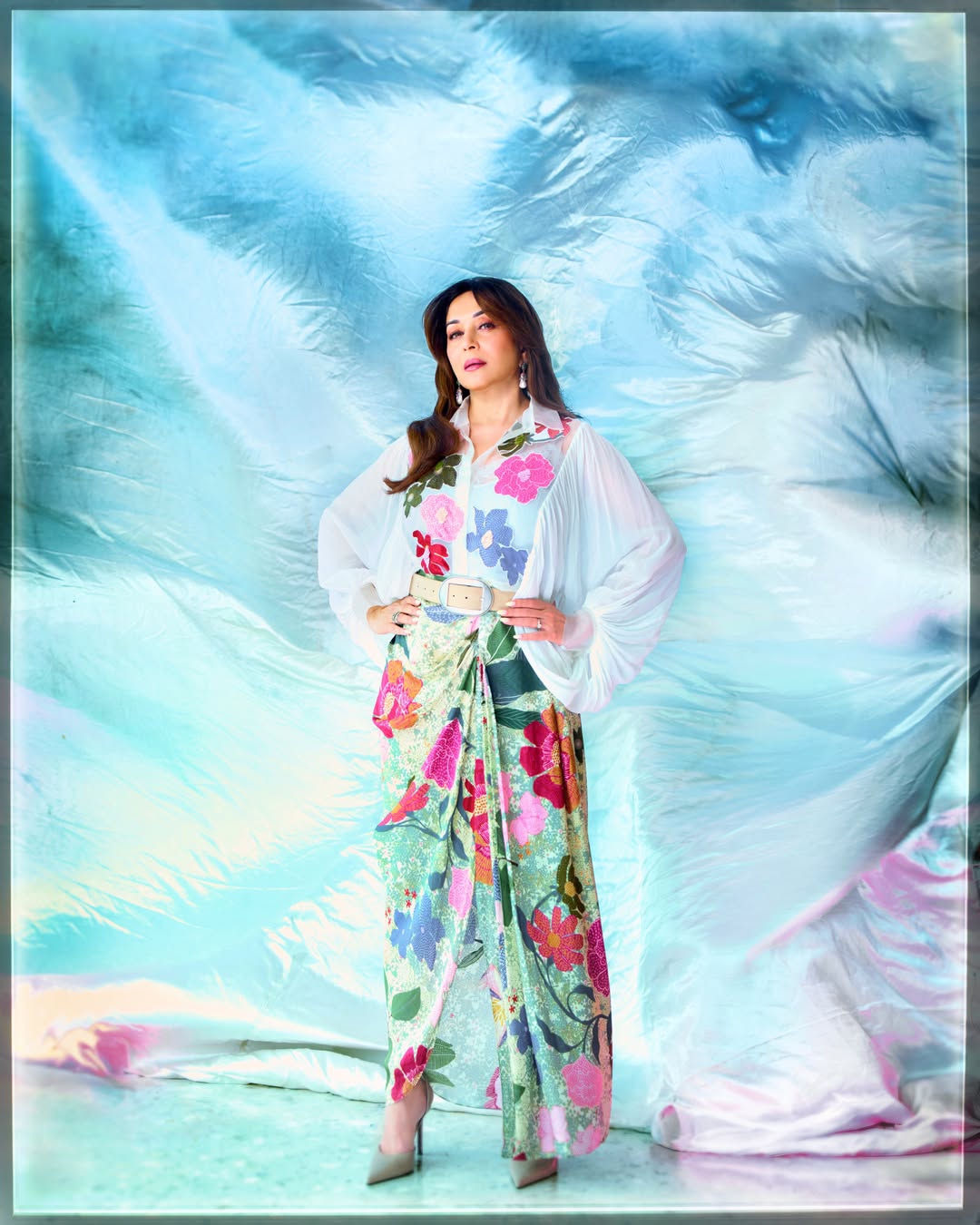 Madhuri Dixit: Ethereal Floral Dreams and Studio Radiance