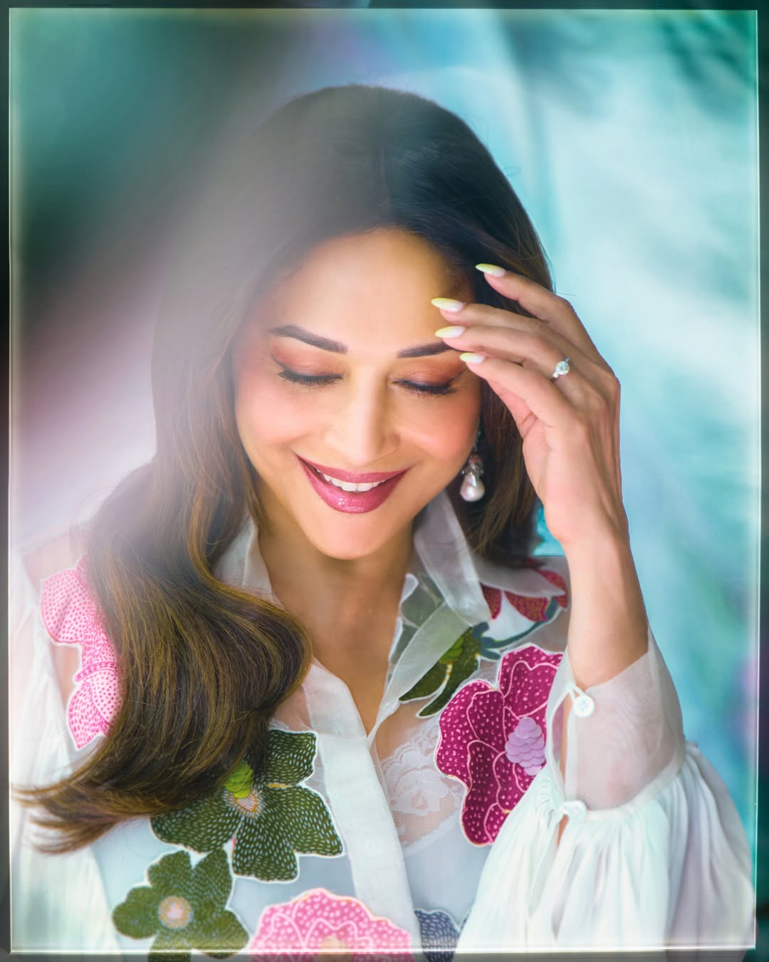 Madhuri Dixit: Ethereal Floral Dreams and Studio Radiance