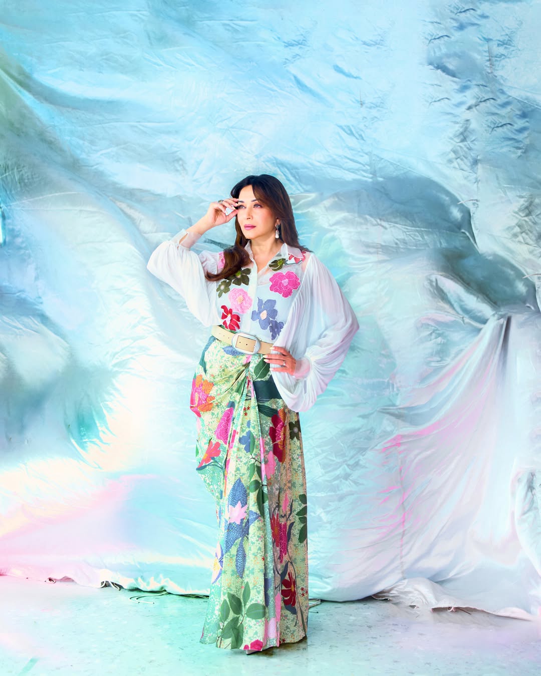 Madhuri Dixit: Ethereal Floral Dreams and Studio Radiance