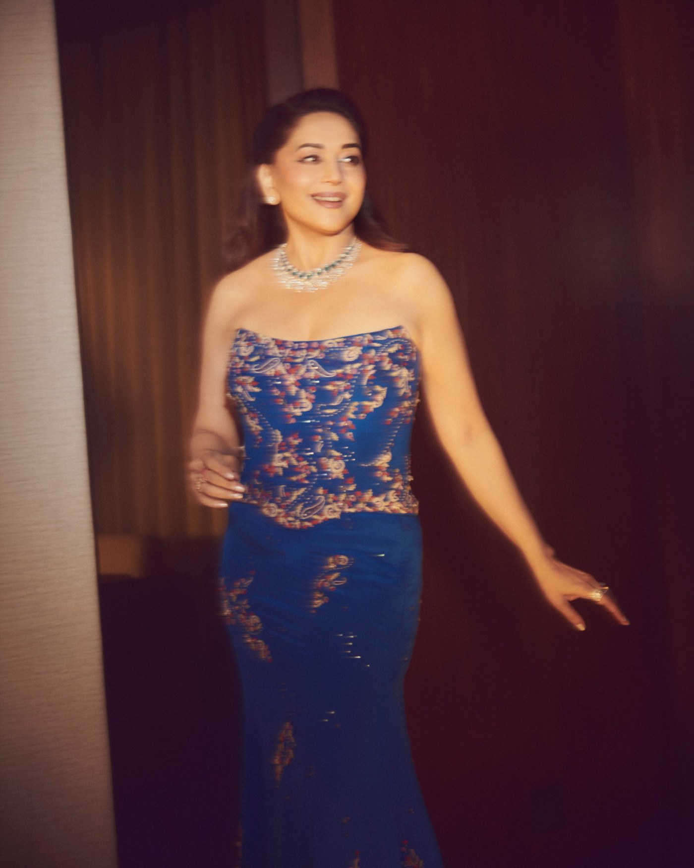 Madhuri Dixit Dazzles in Royal Blue Couture: A Modern Goddess Moment