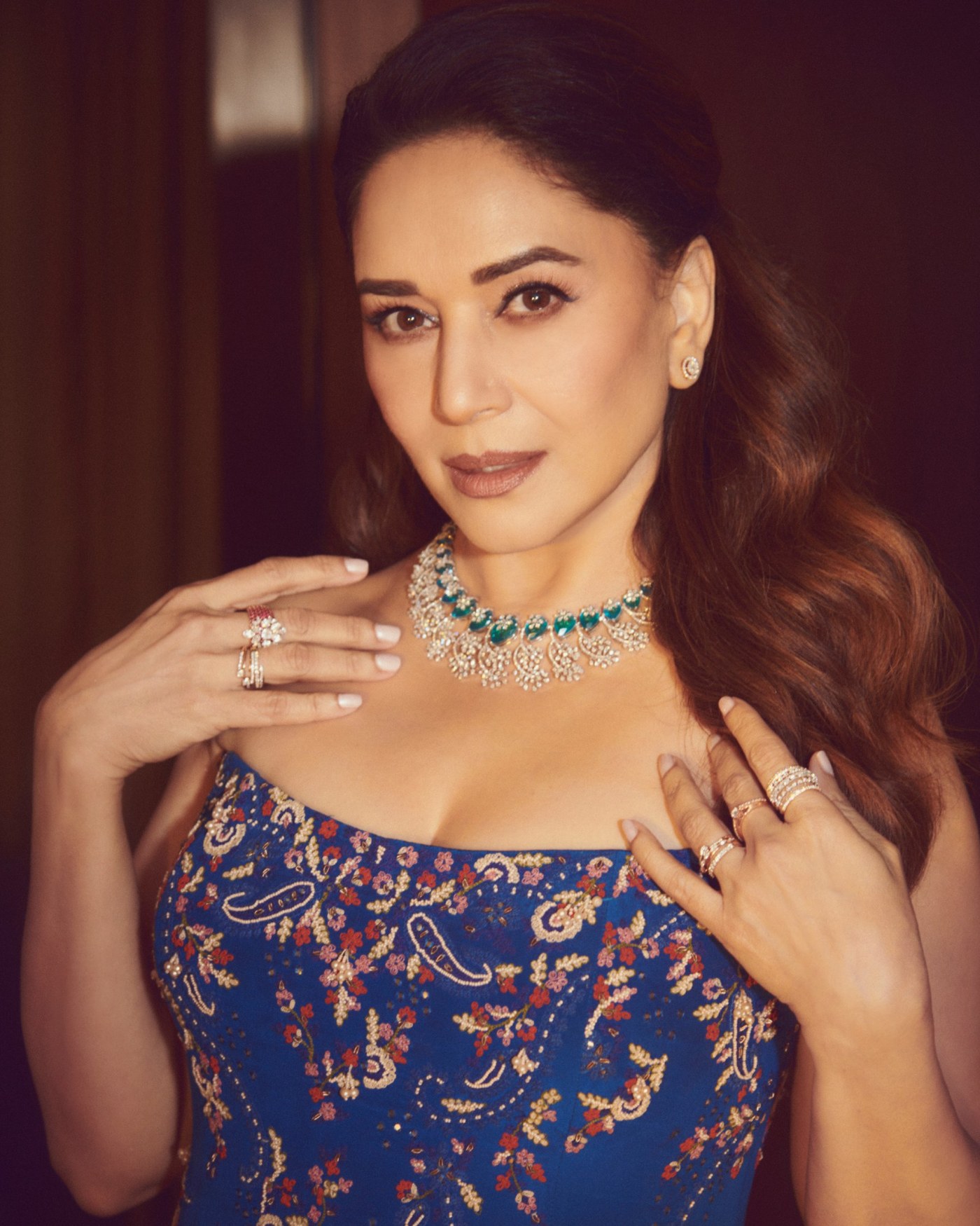 Madhuri Dixit Dazzles in Royal Blue Couture: A Modern Goddess Moment