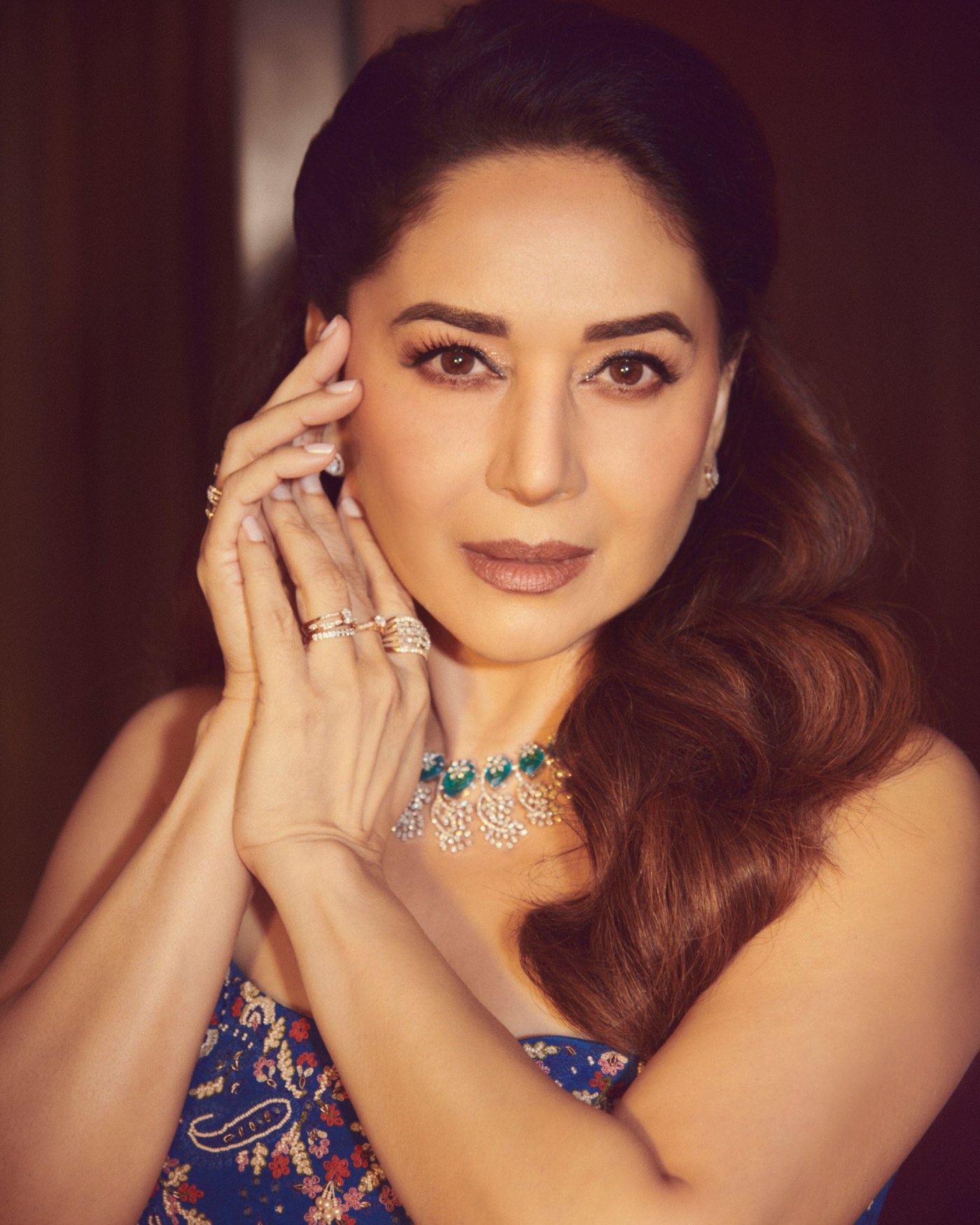 Madhuri Dixit Dazzles in Royal Blue Couture: A Modern Goddess Moment