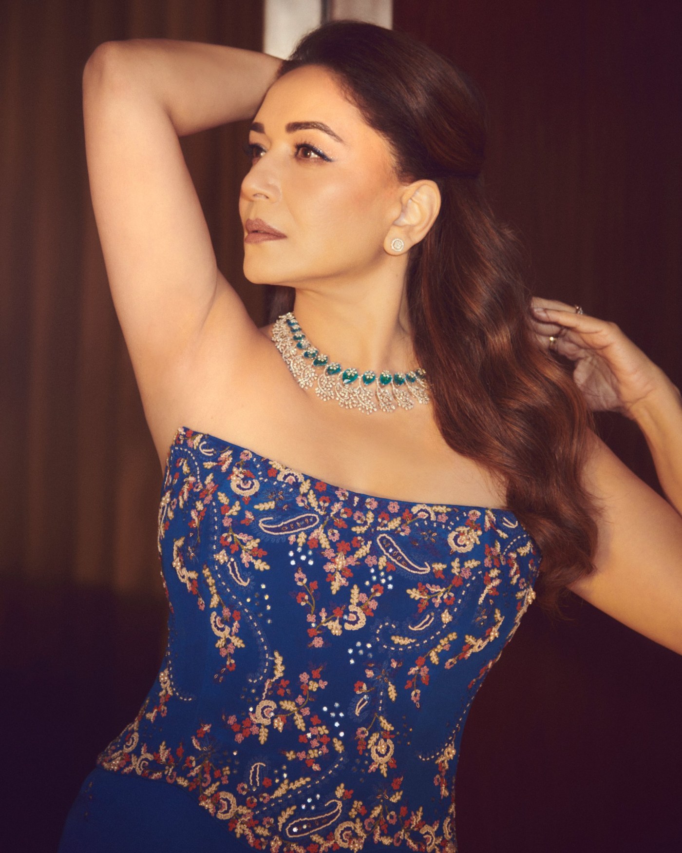Madhuri Dixit Dazzles in Royal Blue Couture: A Modern Goddess Moment